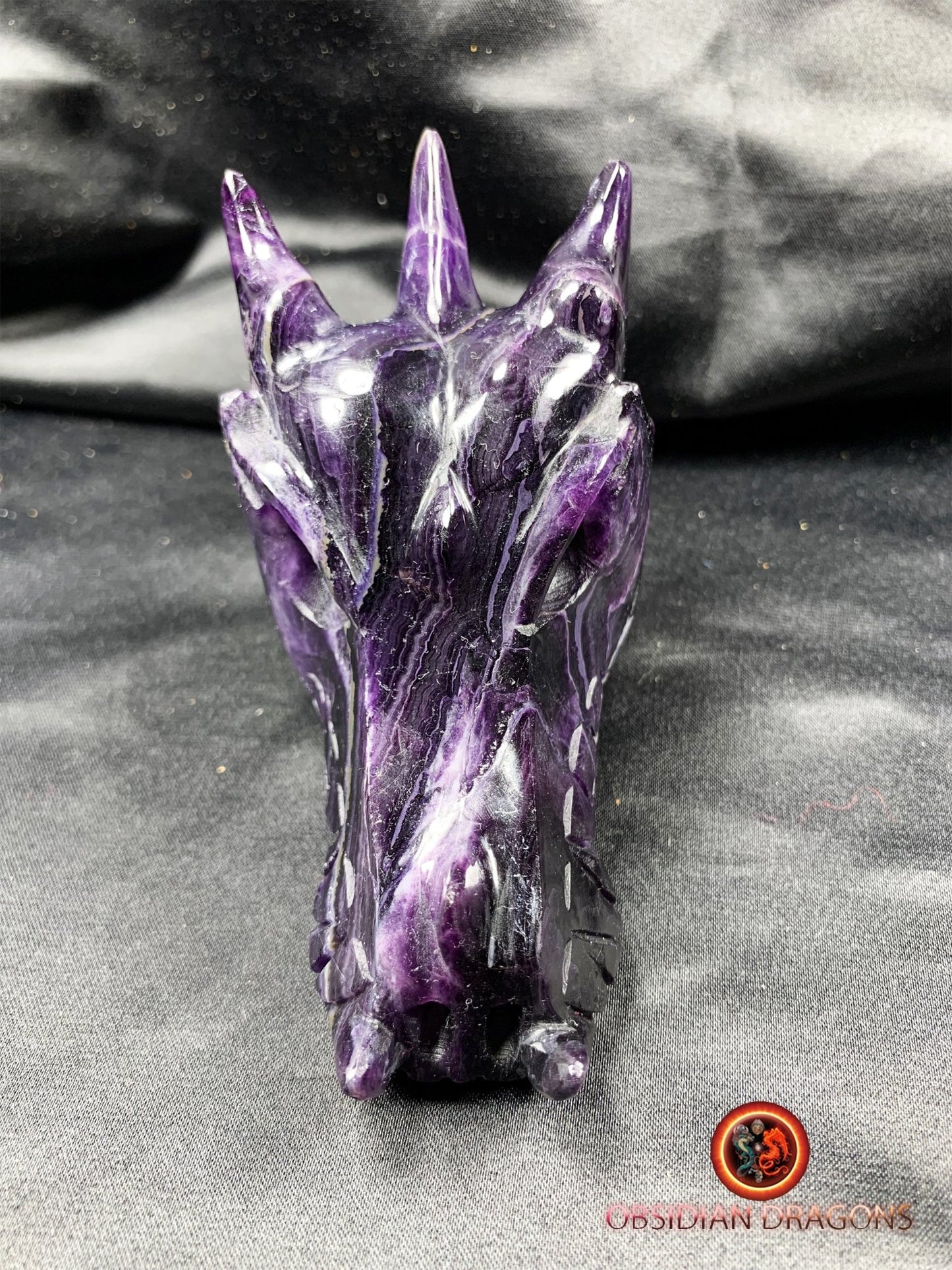 crâne de dragon- artisanal- fluorite- unique