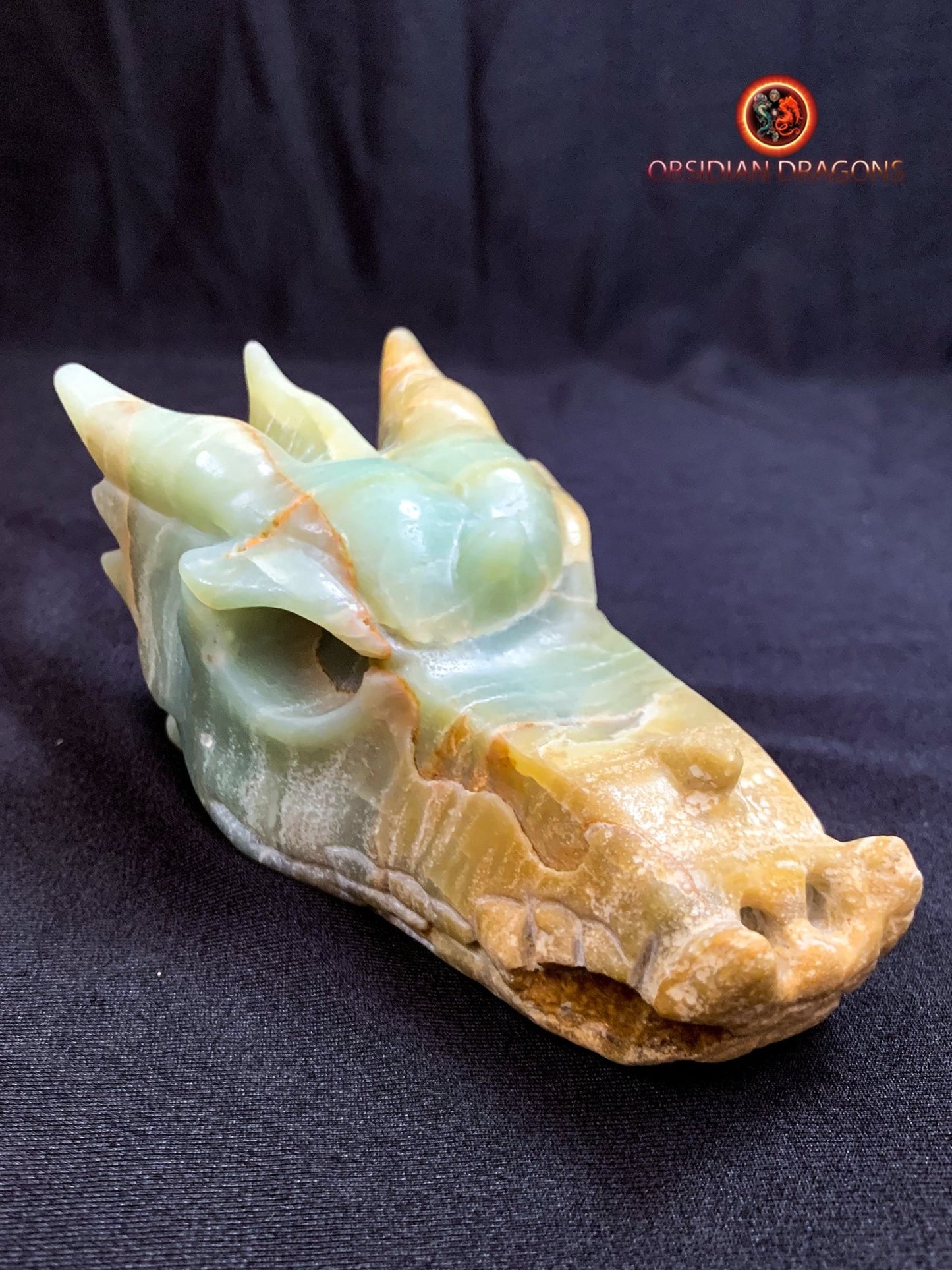 crâne de dragon- artisanal- amazonite- unique