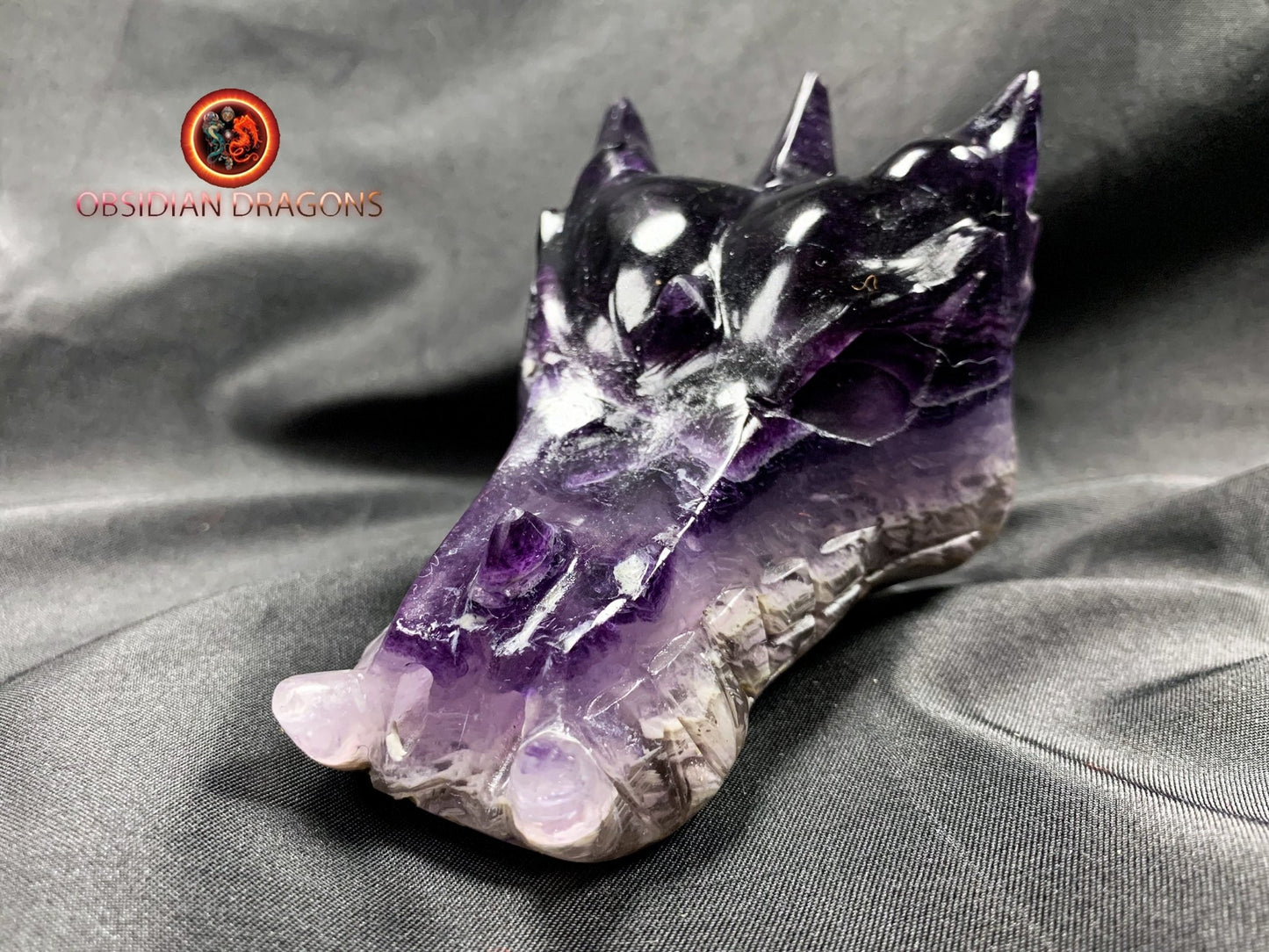 crâne de dragon- artisanal- fluorite- unique