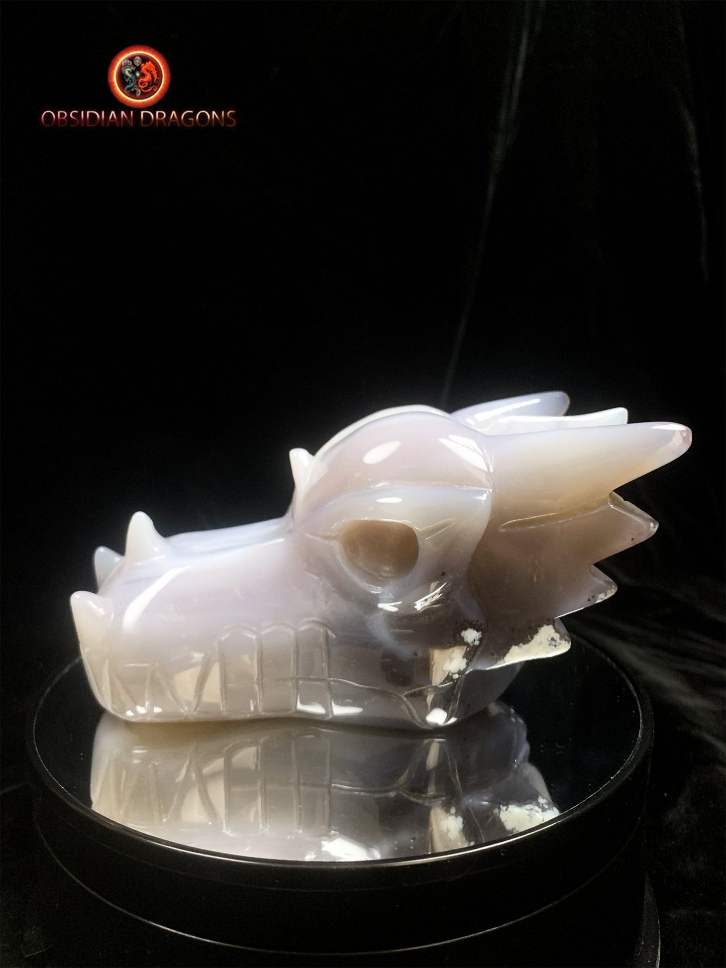 Crâne de dragon- Geode de quartz- Unique | obsidian dragons