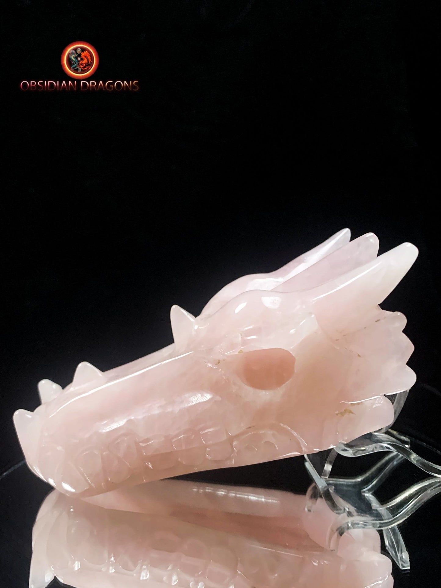 Crâne de dragon- Quartz rose- Unique
