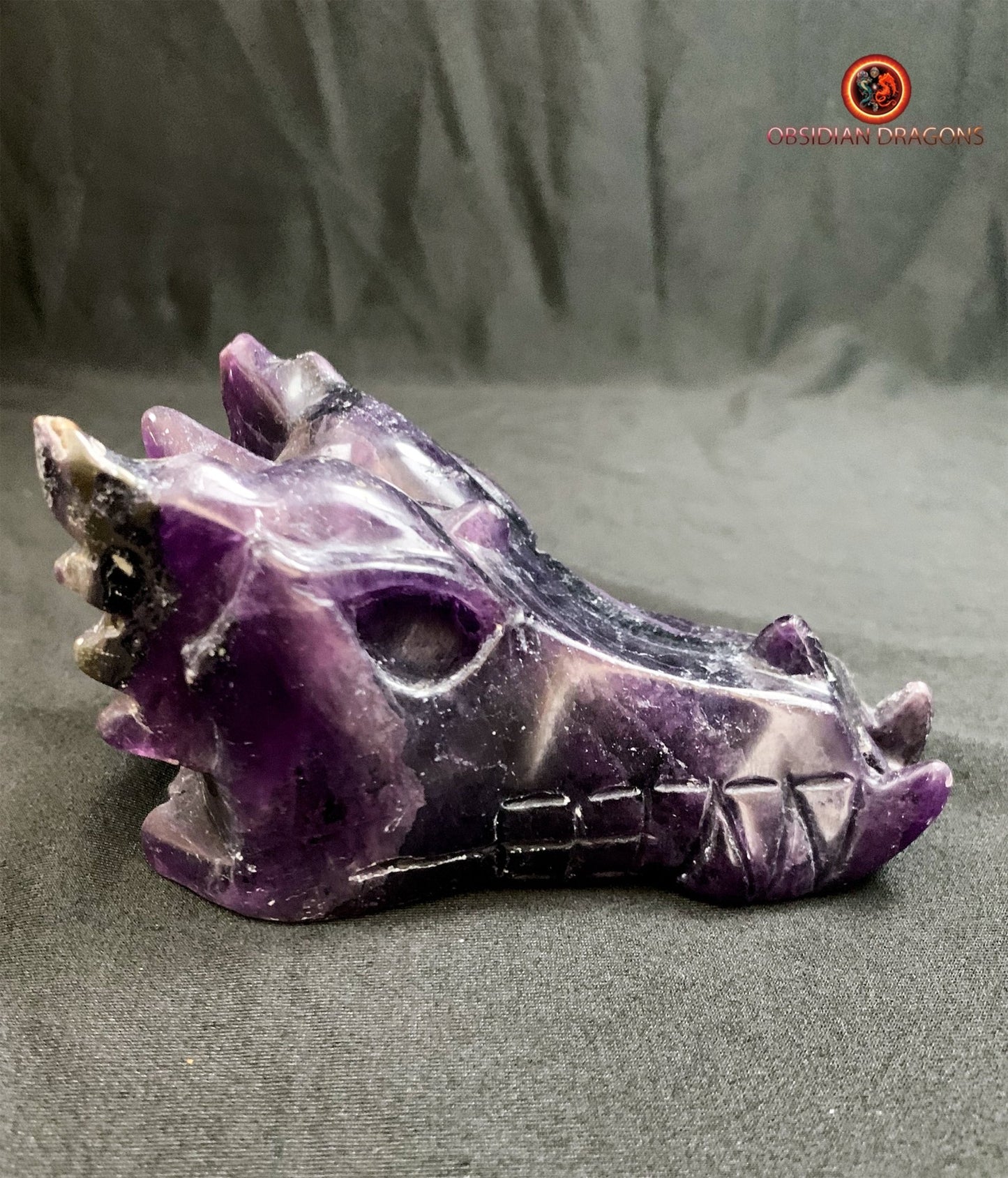 crâne de dragon- artisanal- fluorite- unique