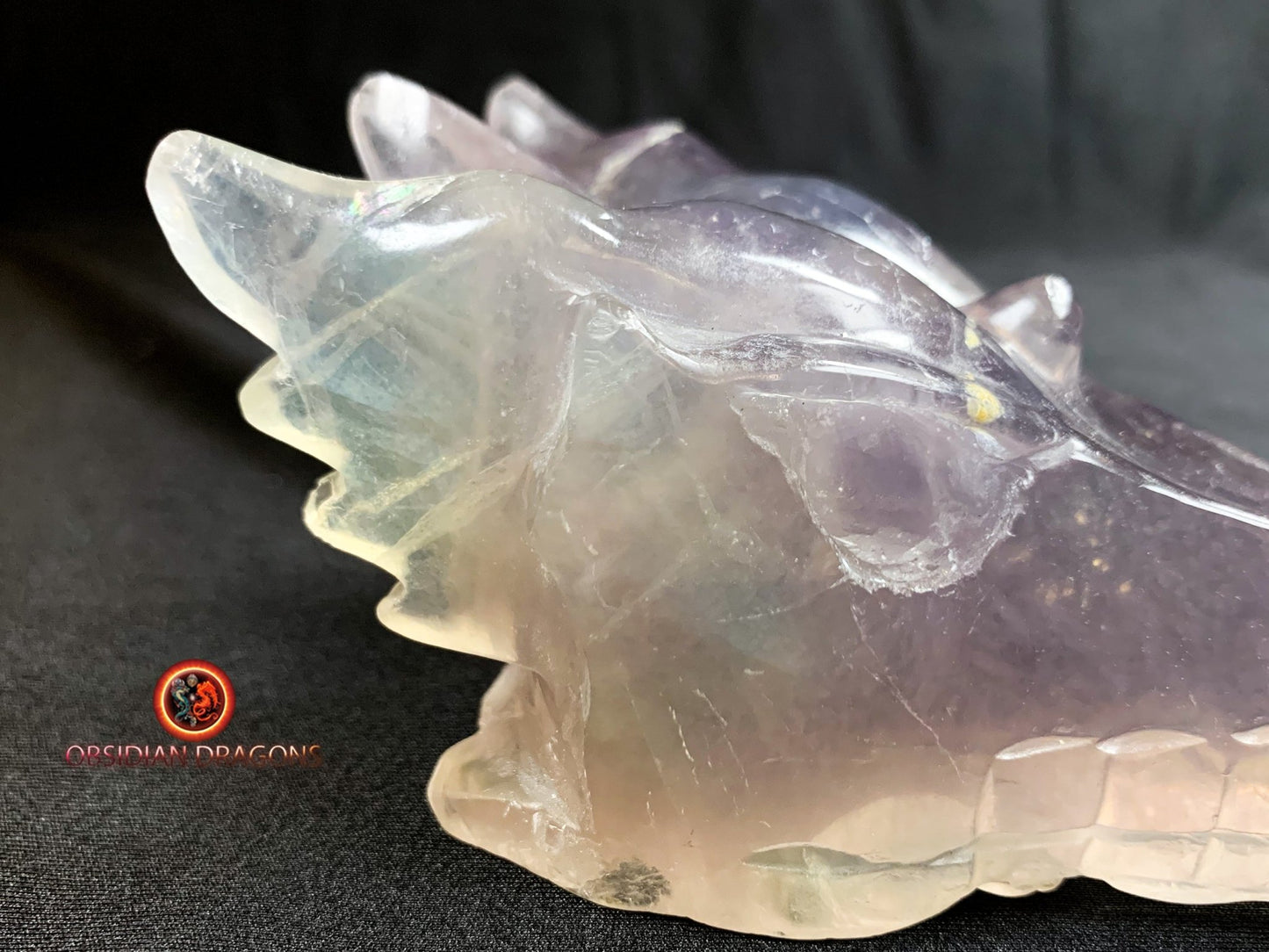 crâne de dragon- artisanal- fluorite- unique