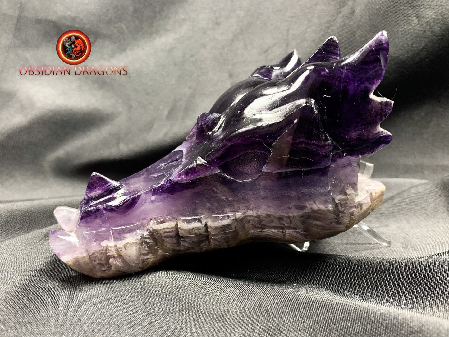 crâne de dragon- artisanal- fluorite- unique