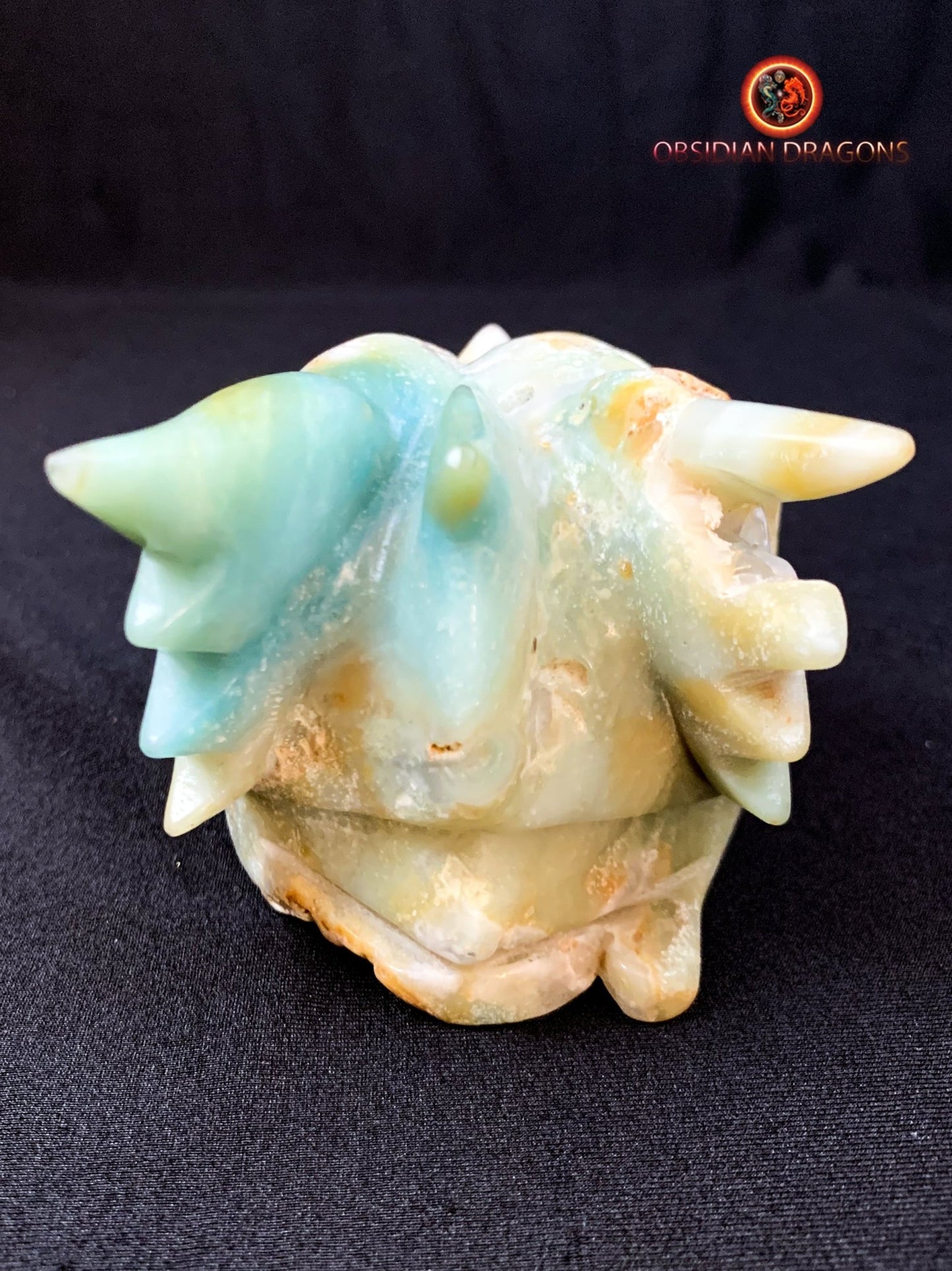 crâne de dragon- artisanal- amazonite- unique