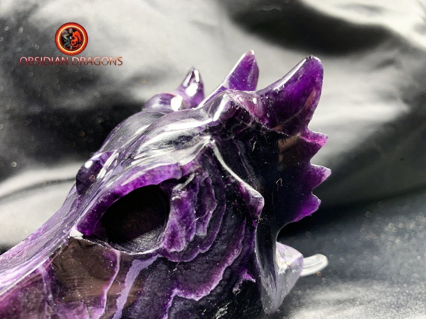 crâne de dragon- artisanal- fluorite- unique