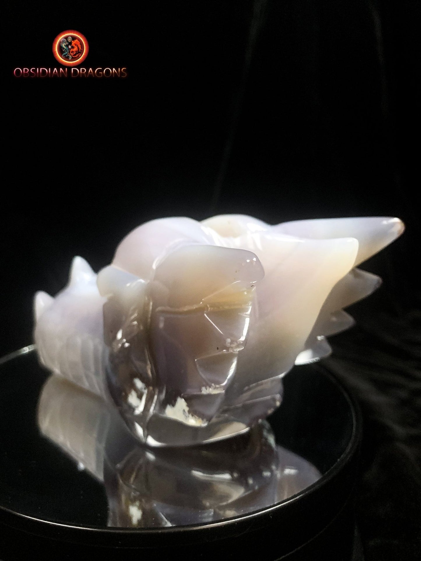 Crâne de dragon- Geode de quartz- Unique | obsidian dragons