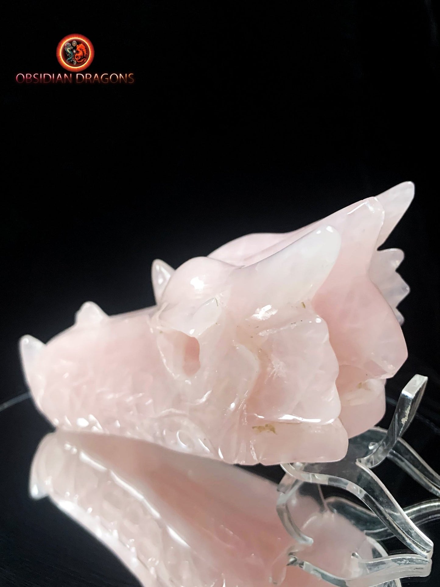Crâne de dragon- Quartz rose- Unique