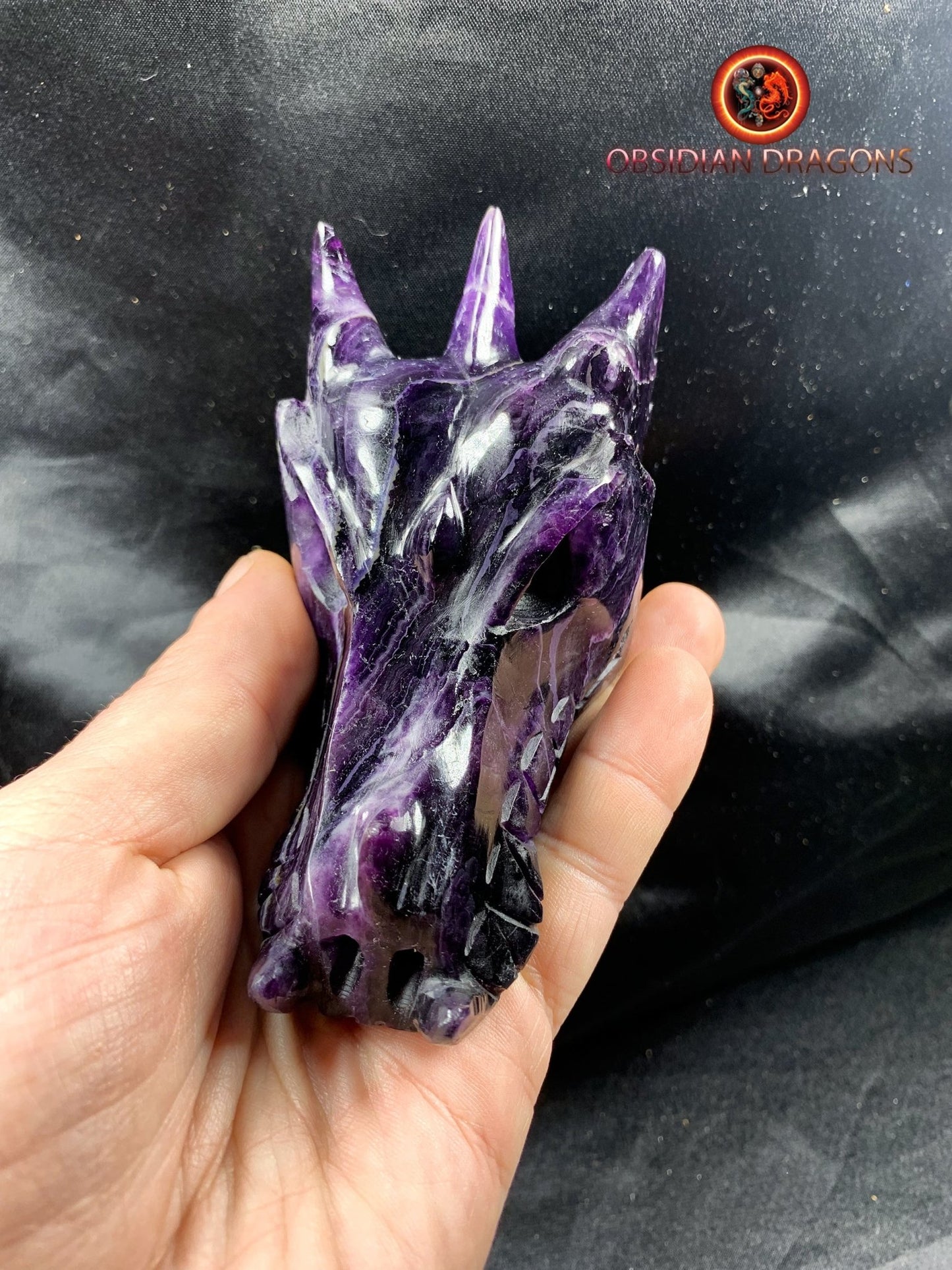 crâne de dragon- artisanal- fluorite- unique