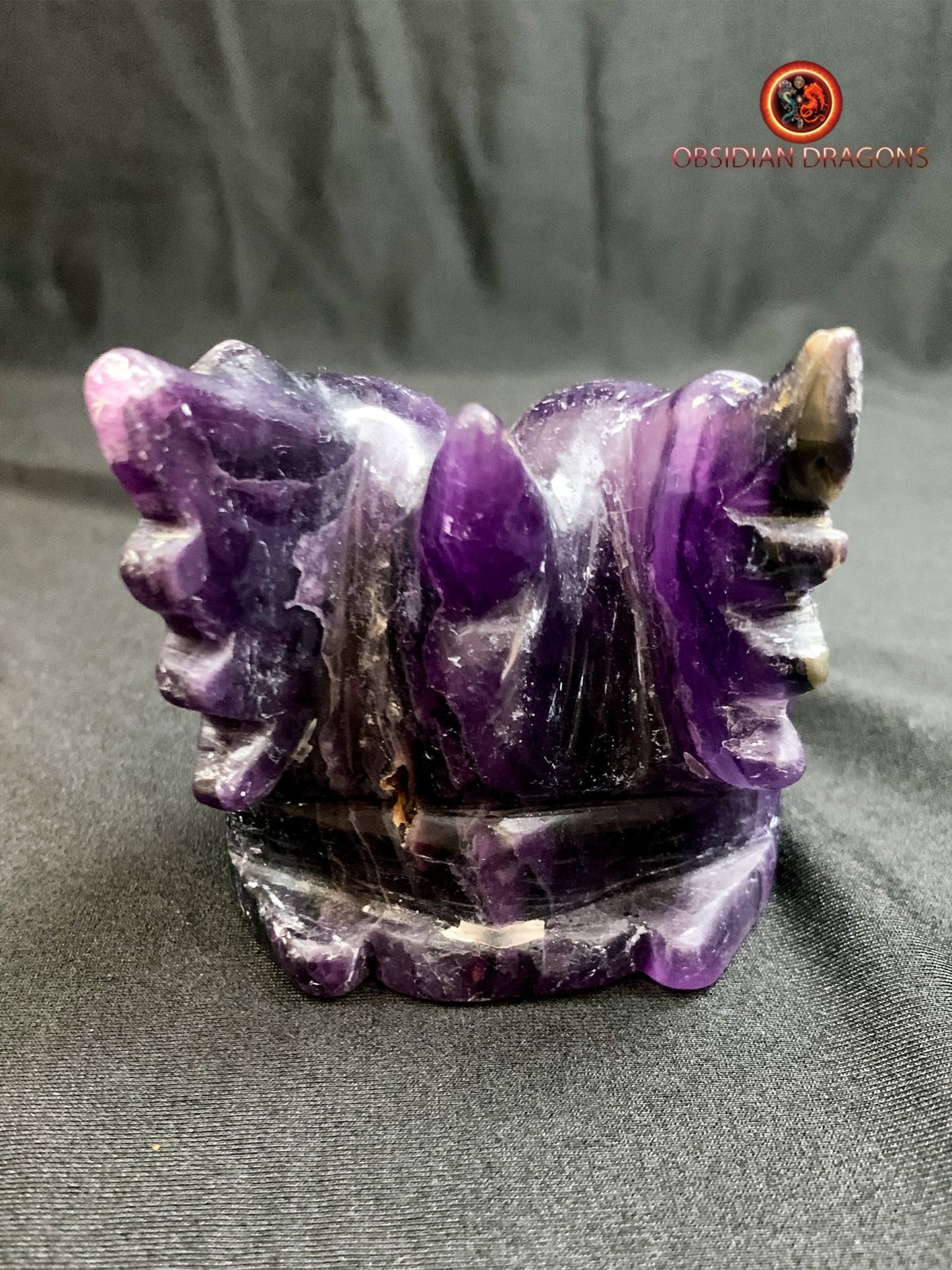 crâne de dragon- artisanal- fluorite- unique