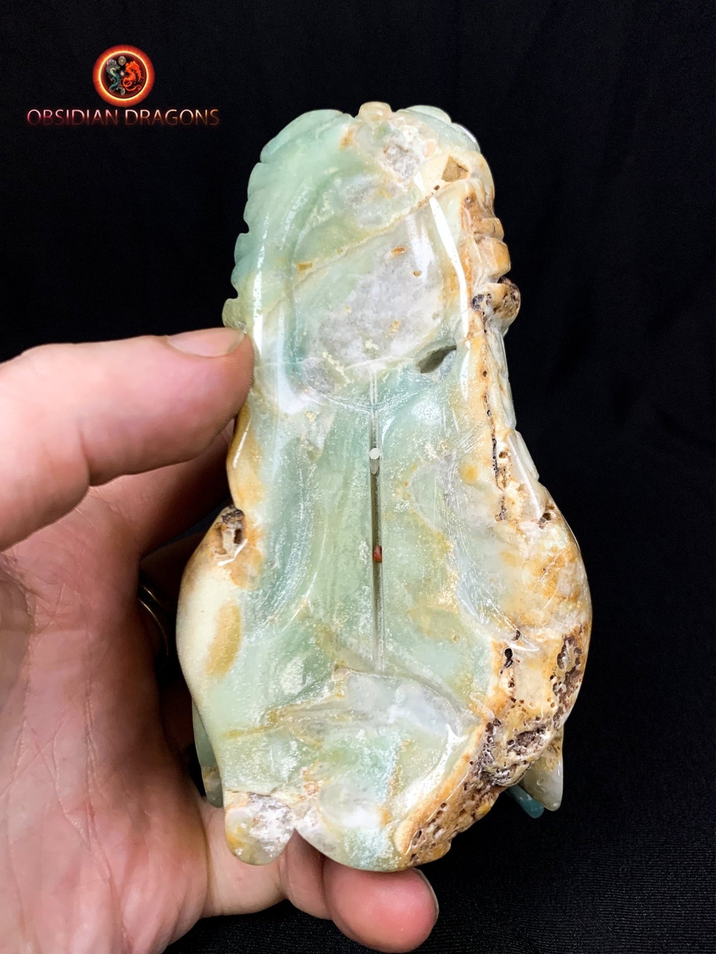 crâne de dragon- artisanal- amazonite- unique