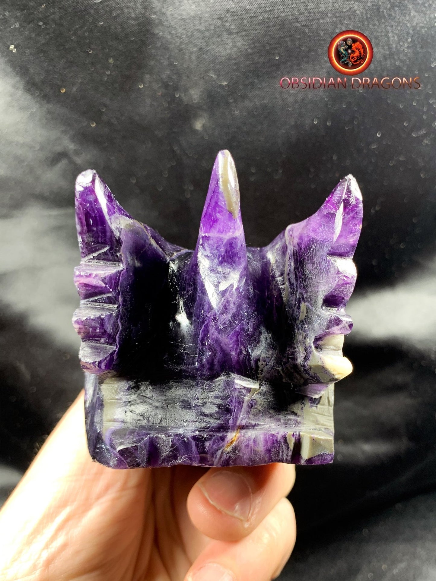 crâne de dragon- artisanal- fluorite- unique