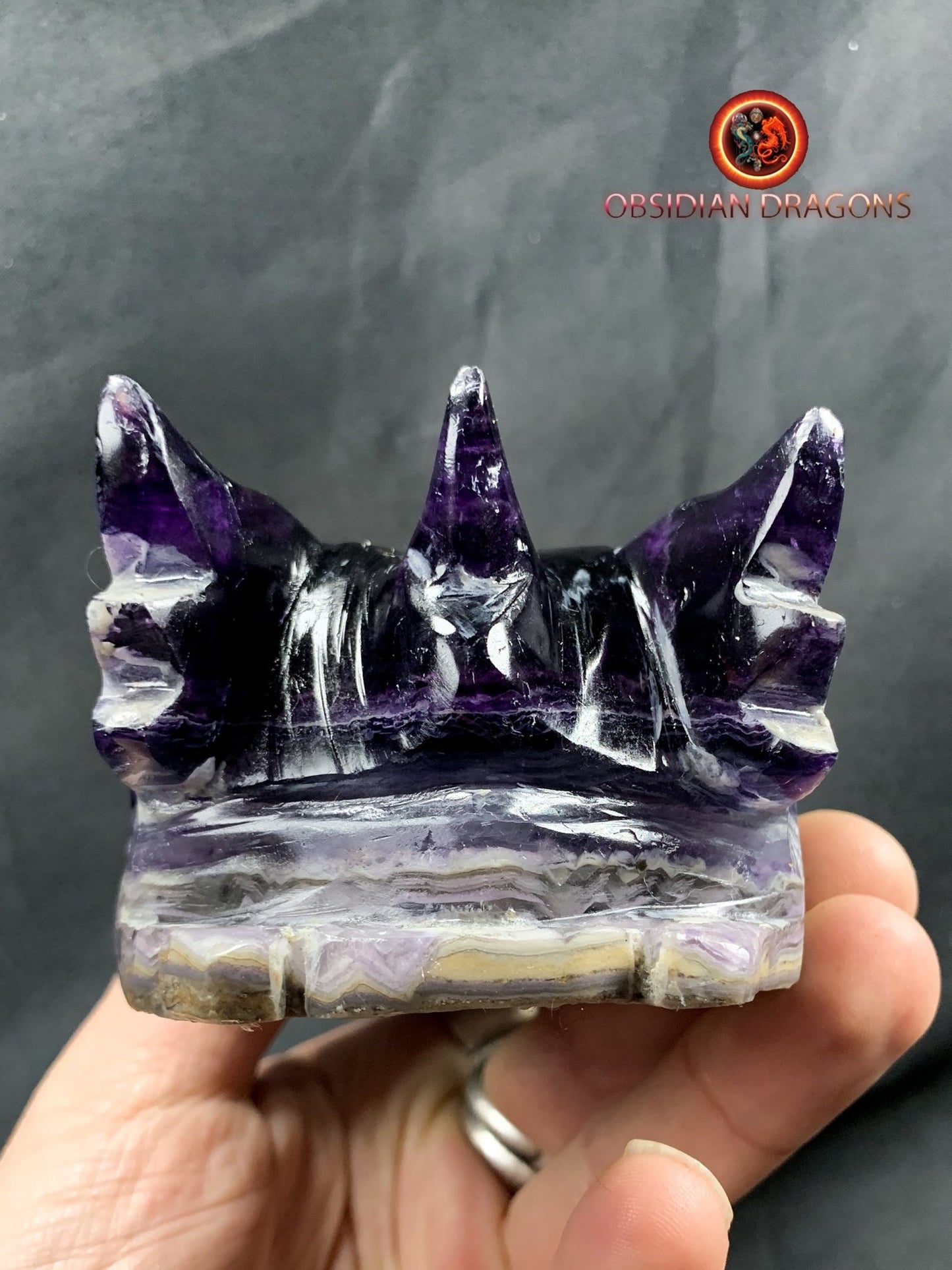 crâne de dragon- artisanal- fluorite- unique