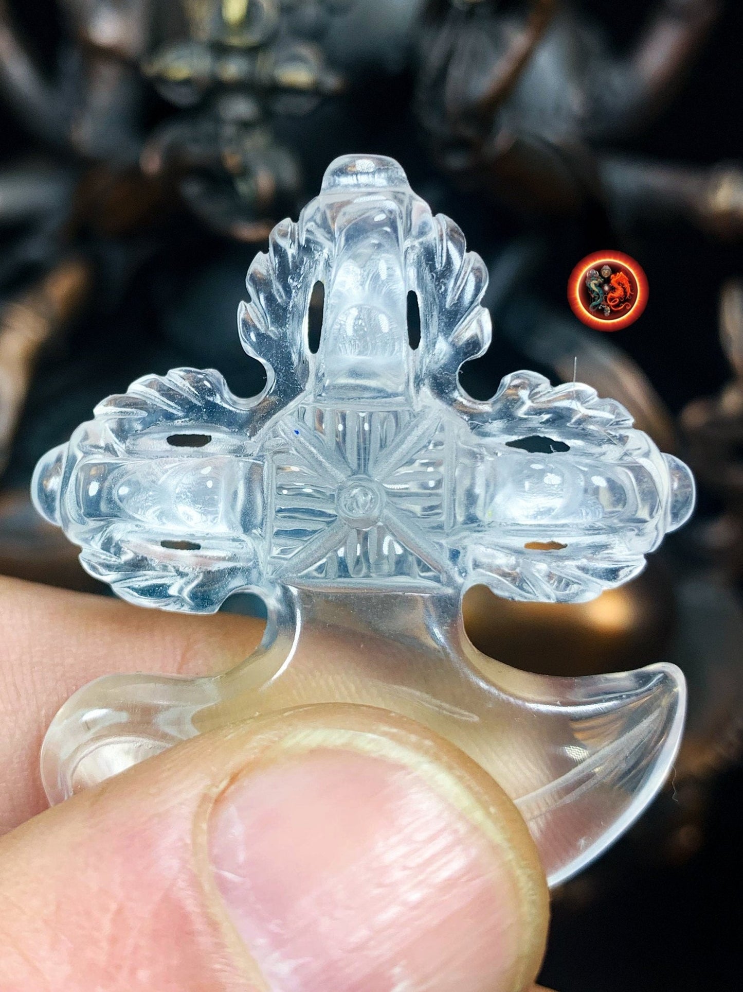 Kartika en cristal de roche naturel- Hachoir des Dakinis | obsidian dragons
