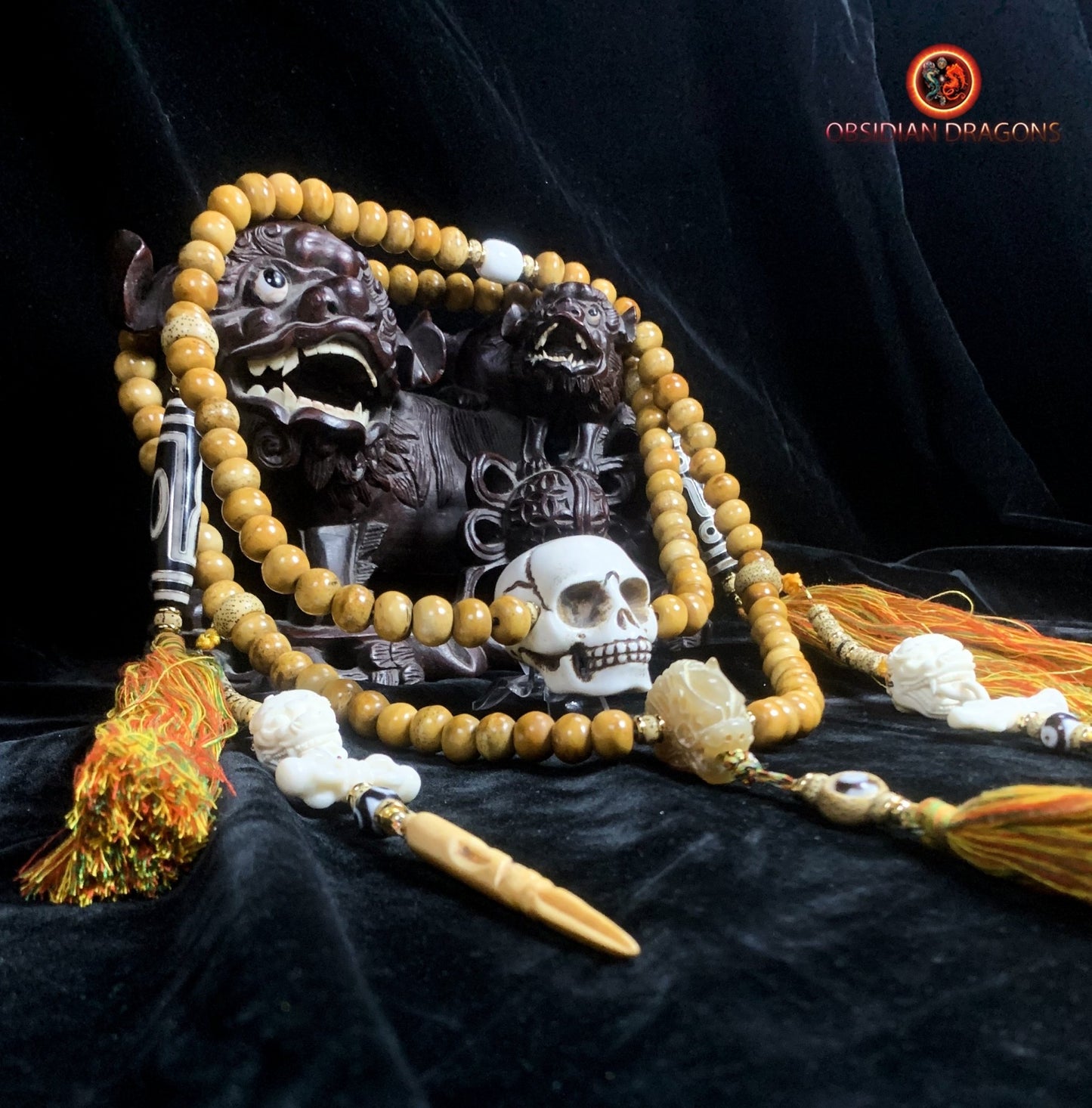 Mala en os - Pratique tantrique - Citipati