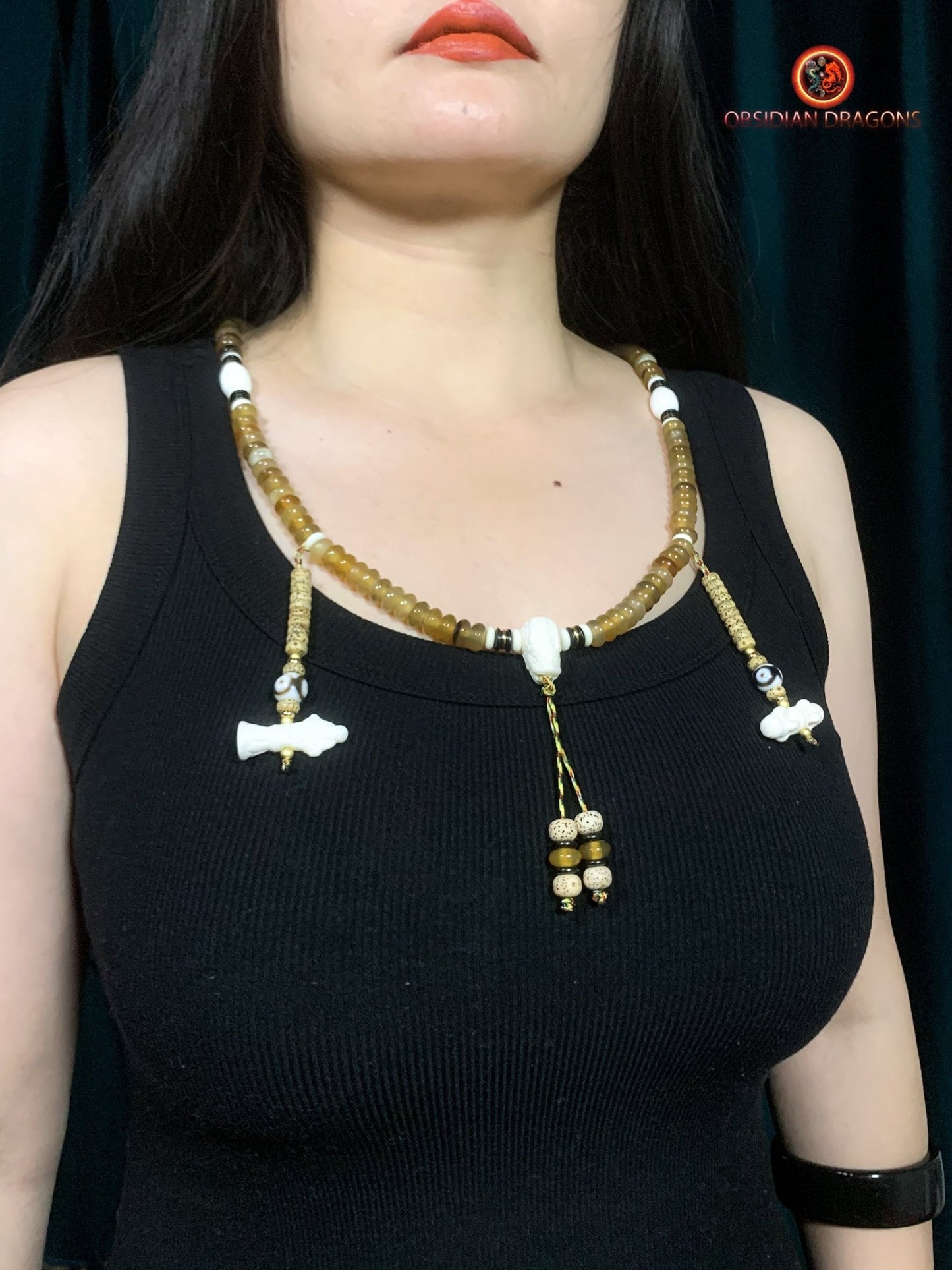 Mala artisanal traditionnel- Unique- tigre et dragon