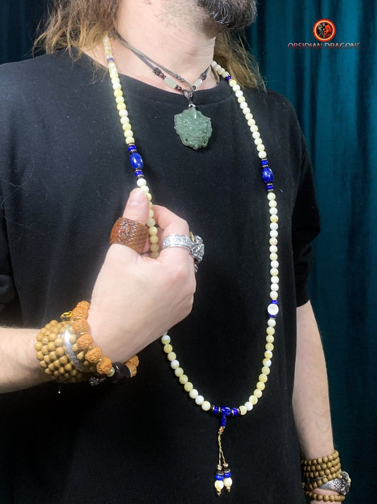 Mala artisanal- bénitier fossile- rare et unique