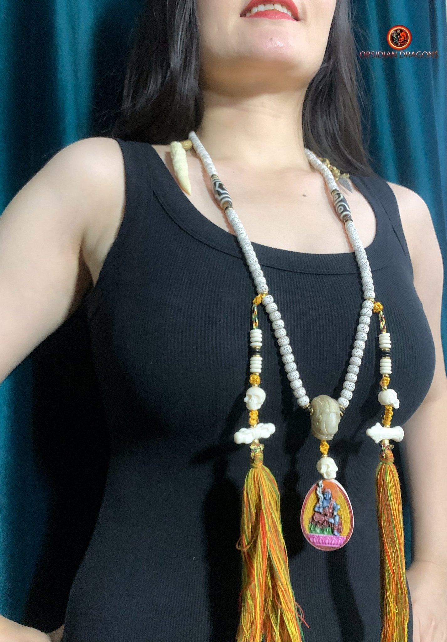 Mala de créateur- unique- 108 graines de bodhi- Bouddha Acala