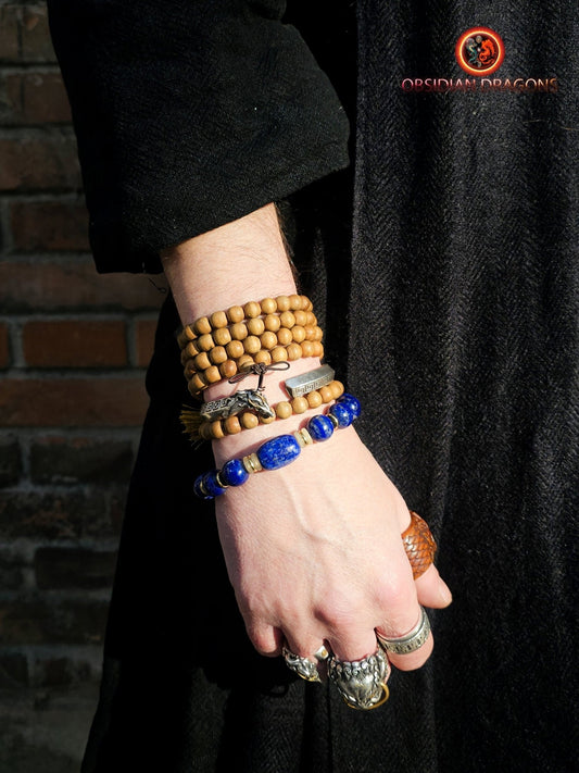 Bracelet en lapis lazuli- Dragon | obsidian dragons