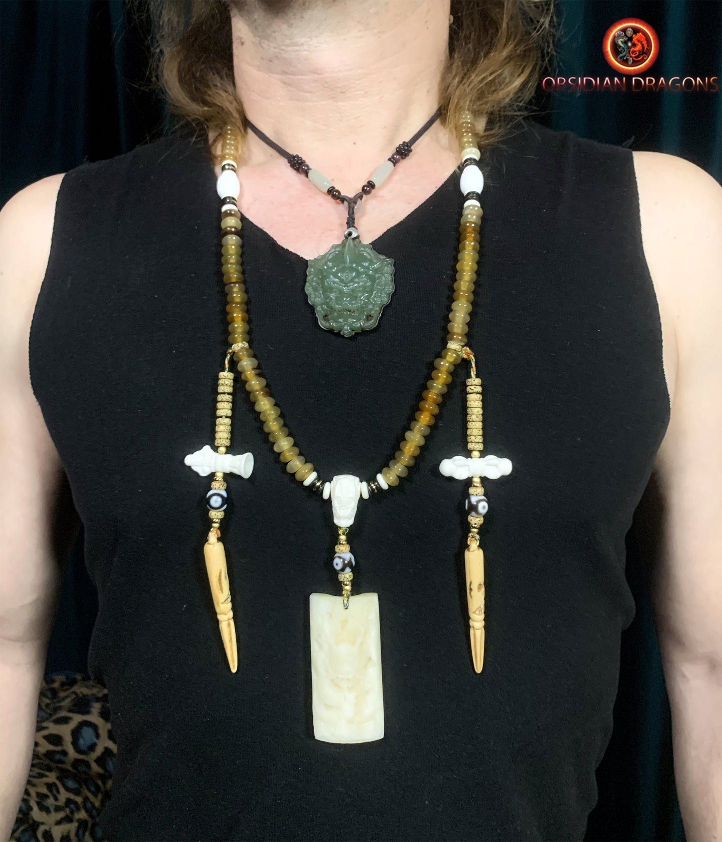 Mala artisanal- Traditionnel- tigre et dragon