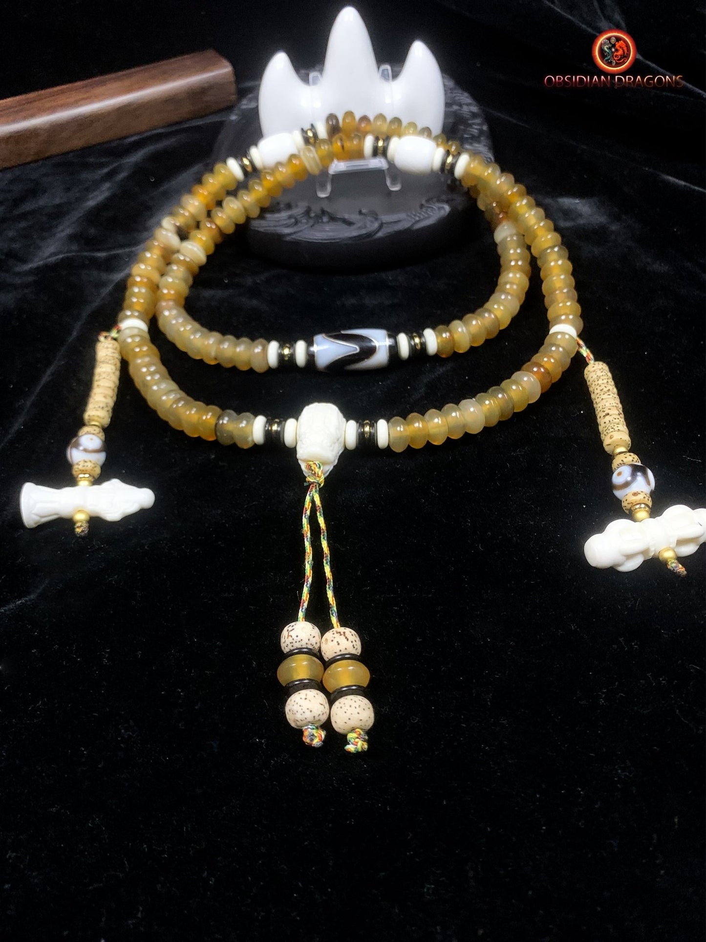 Mala artisanal traditionnel- Unique- tigre et dragon
