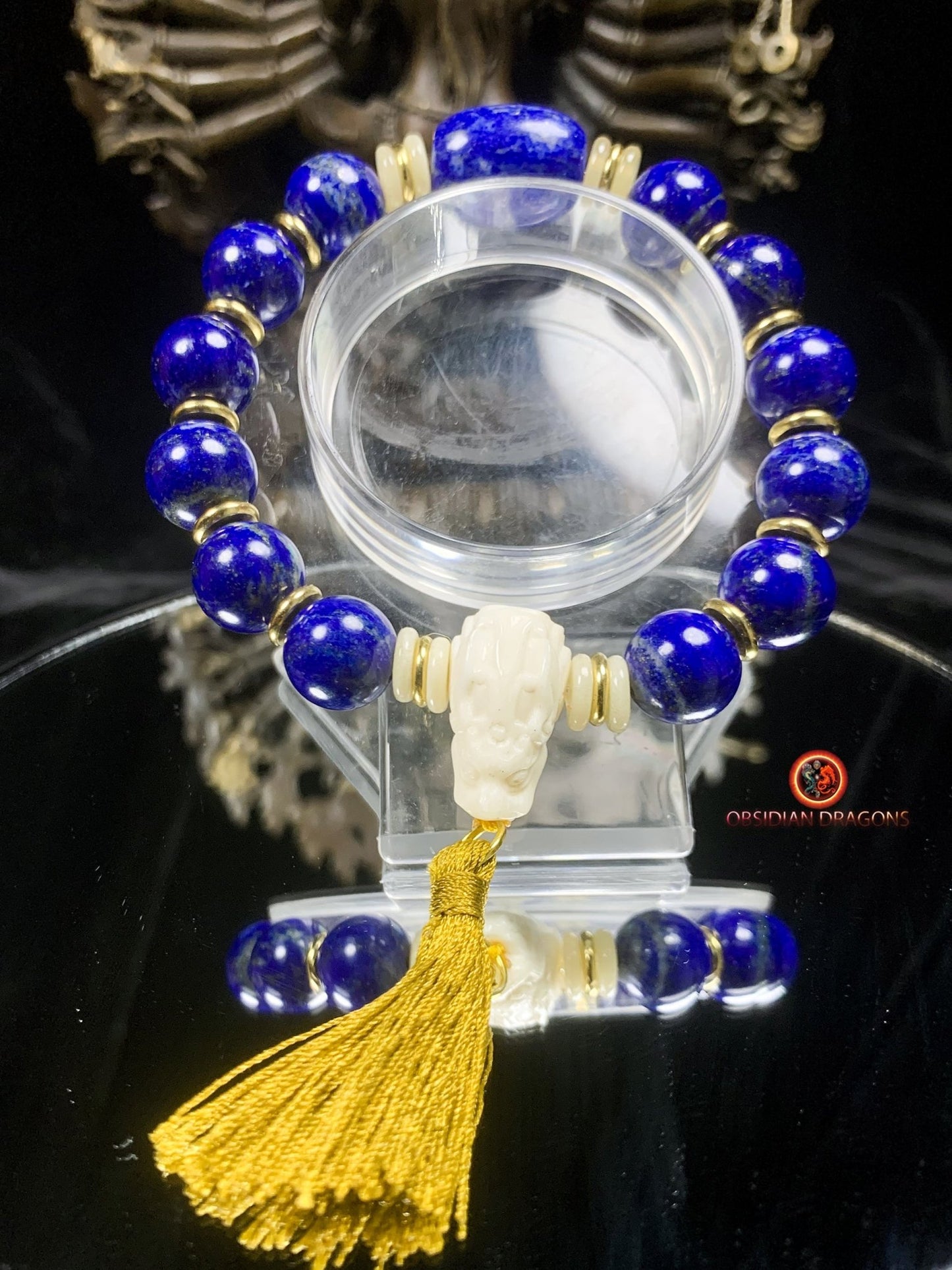 Bracelet en lapis lazuli- Dragon | obsidian dragons