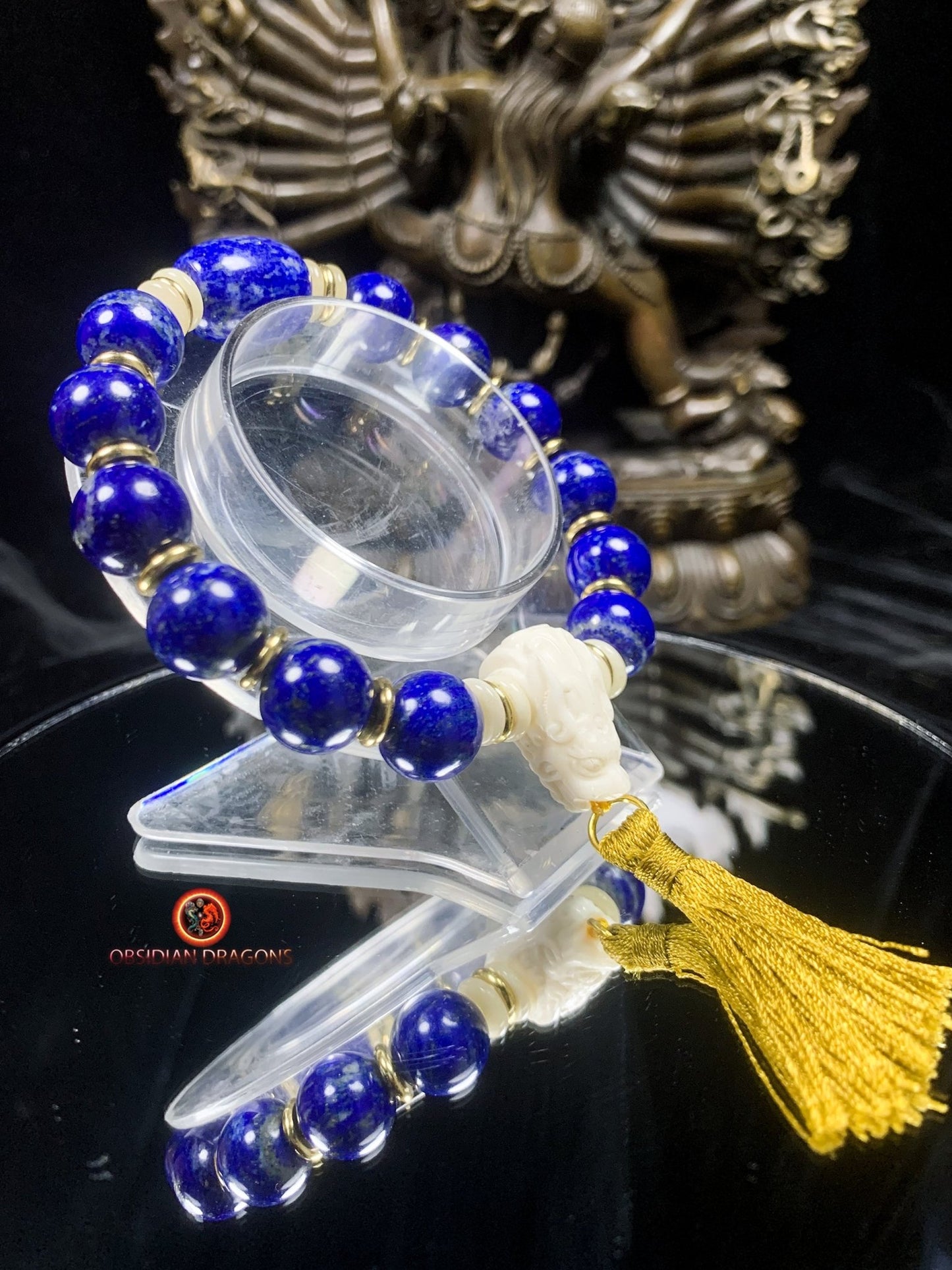 Bracelet en lapis lazuli- Dragon | obsidian dragons