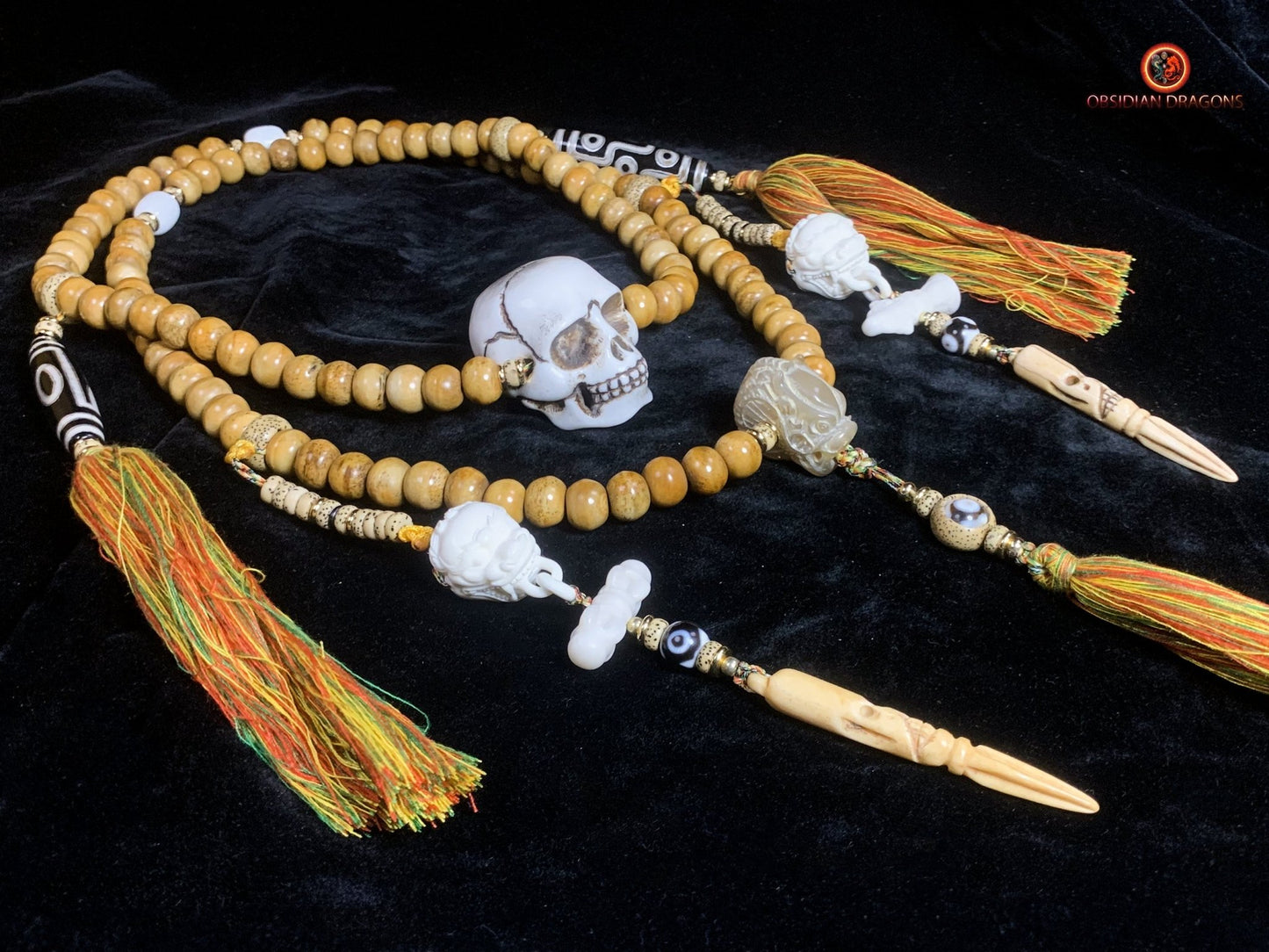 Mala en os - Pratique tantrique - Citipati