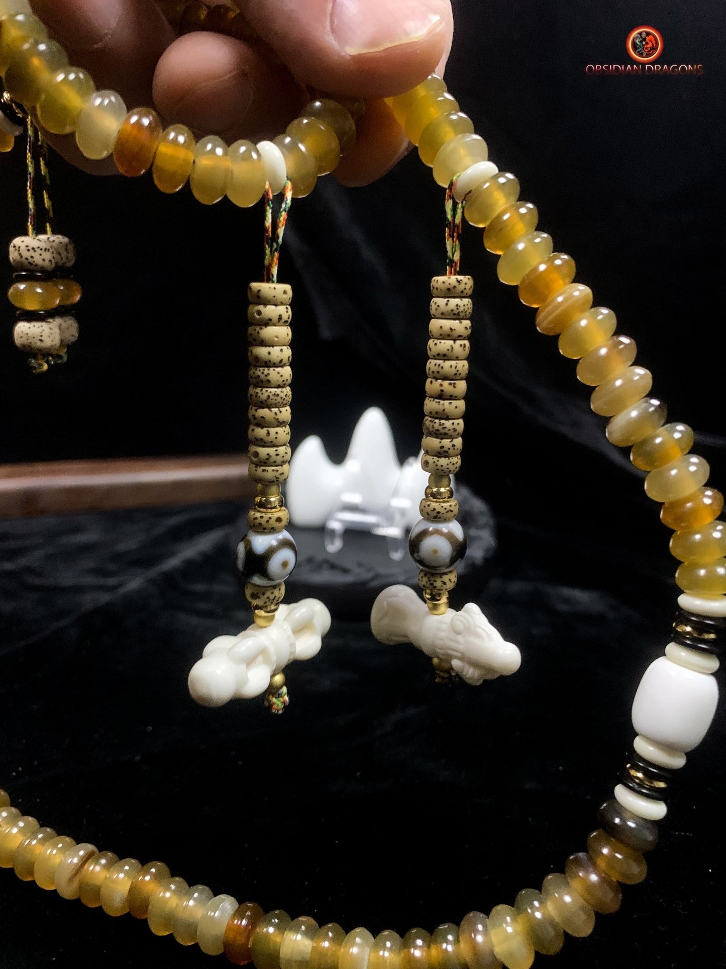 Mala artisanal traditionnel- Unique- tigre et dragon