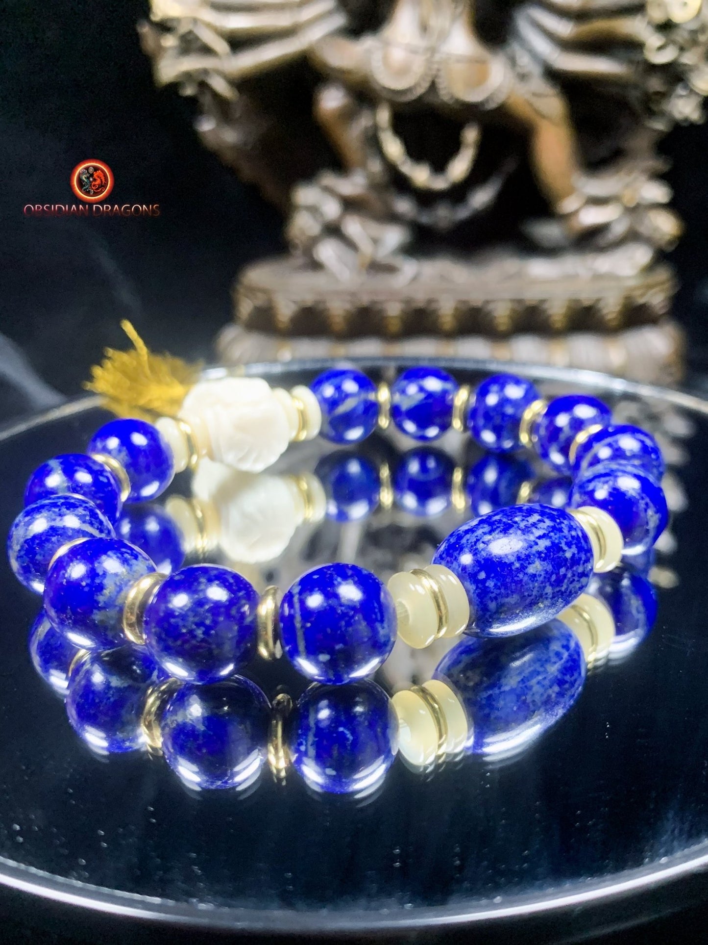 Bracelet en lapis lazuli- Dragon | obsidian dragons