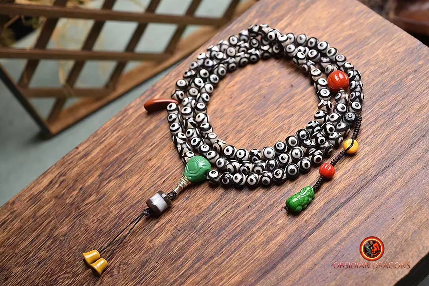 Mala tibétain traditionnel- 108 DZIS