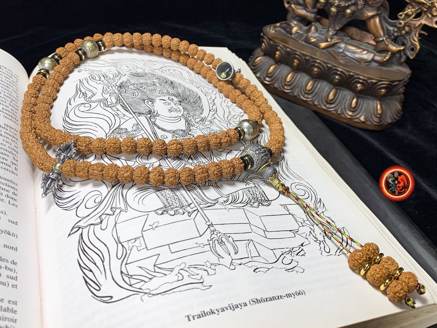 Mala en Rudraksha- 108 graines- artisanal