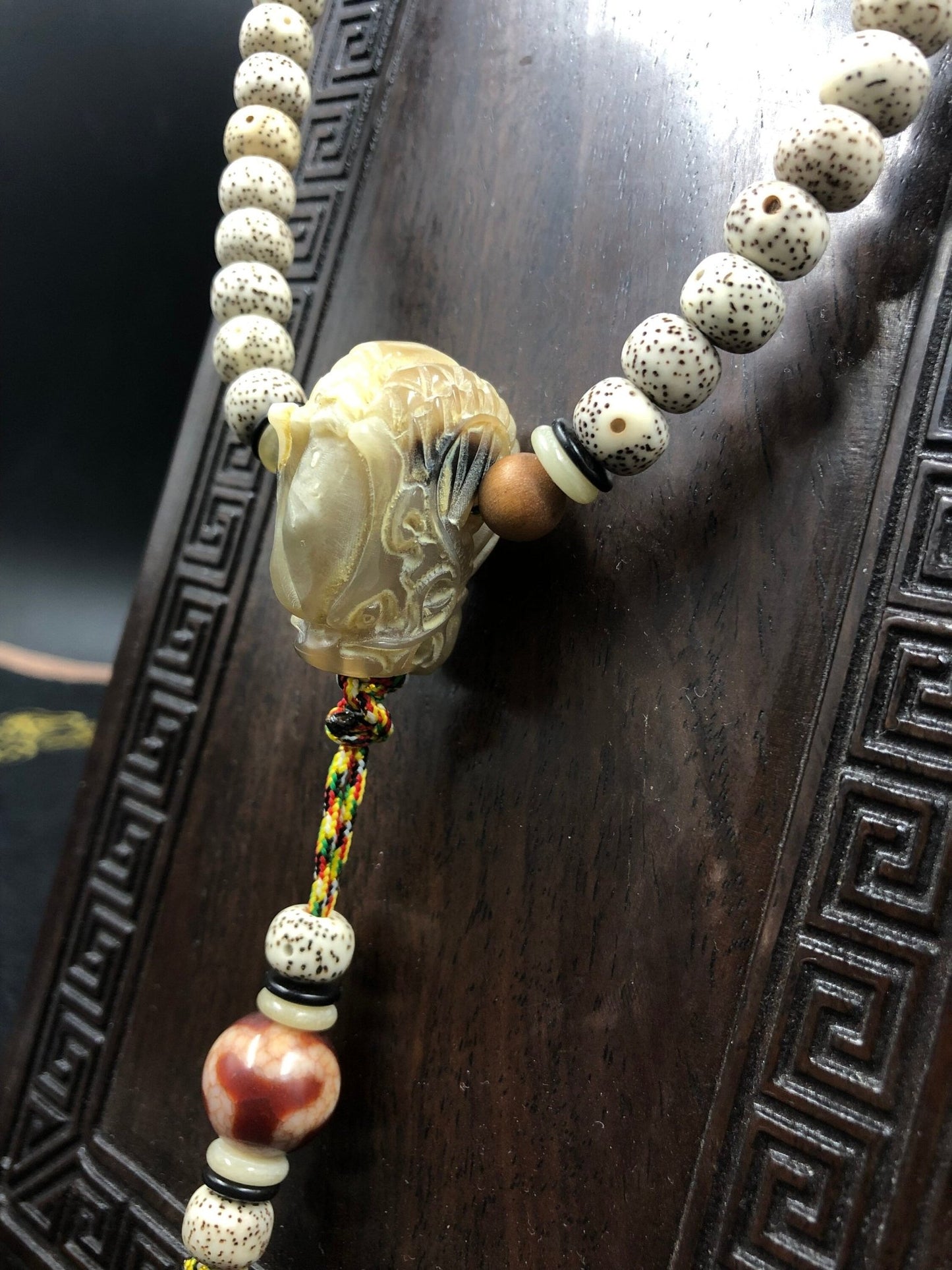 Mala- 108 graines de bodhi- Dragon- Dzi