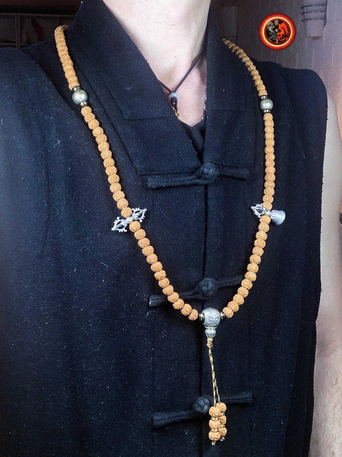Mala en Rudraksha- 108 graines- artisanal