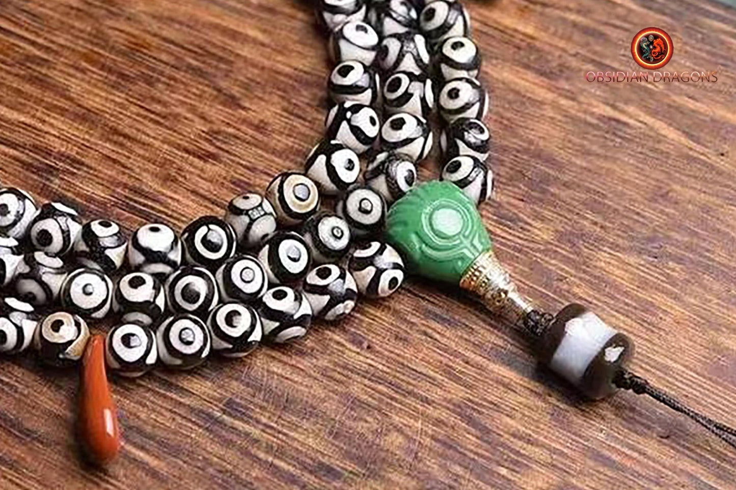 Mala tibétain traditionnel- 108 DZIS