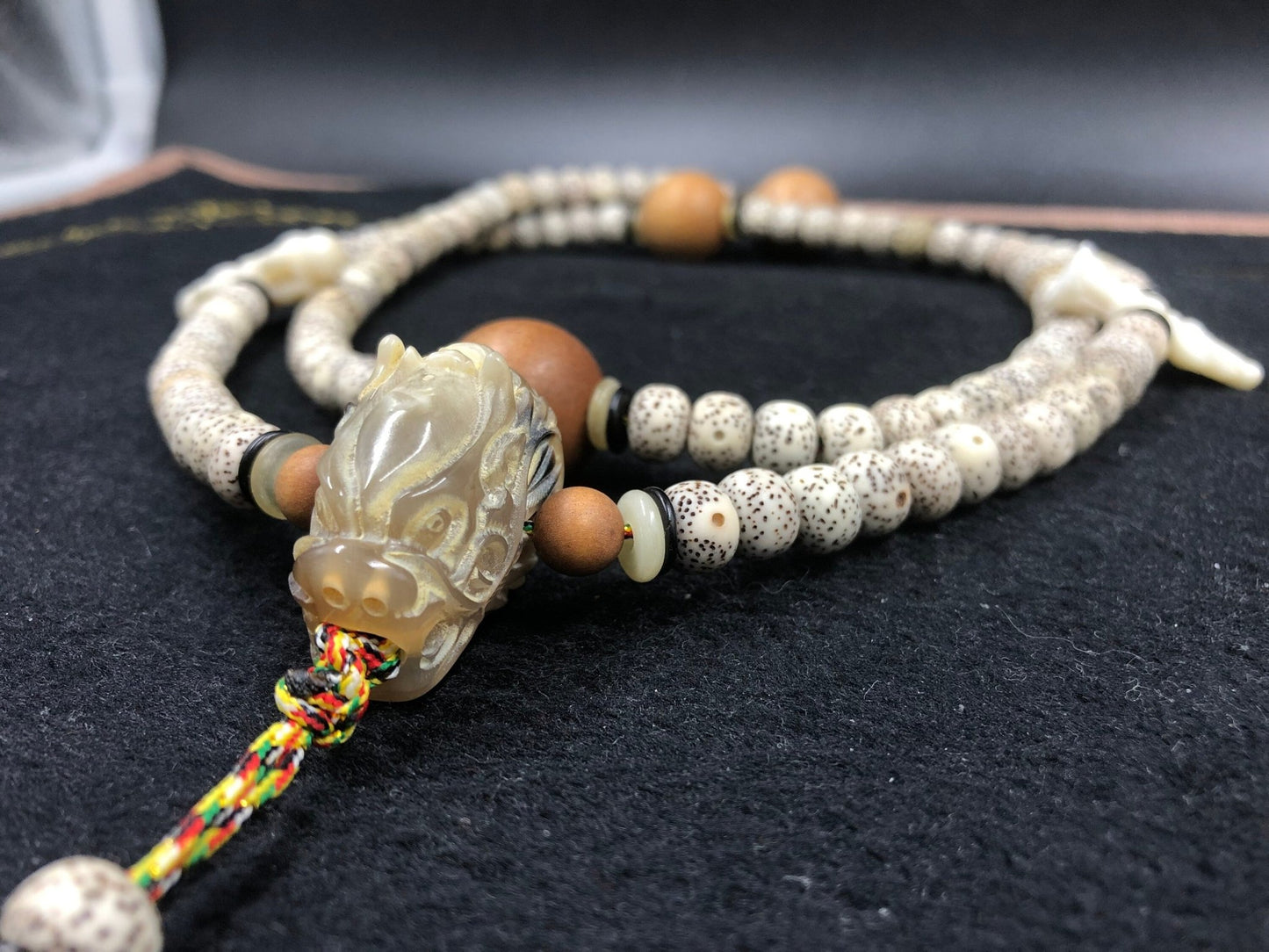 Mala- 108 graines de bodhi- Dragon- Dzi