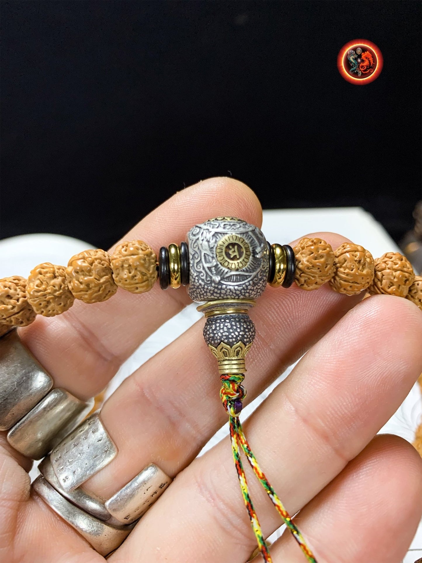 Mala en Rudraksha- 108 graines- artisanal