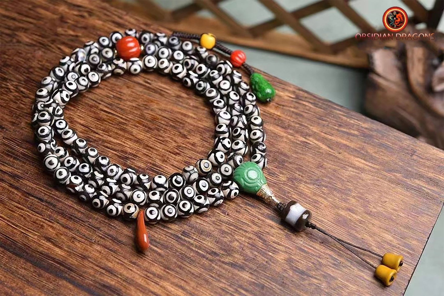 Mala tibétain traditionnel- 108 DZIS