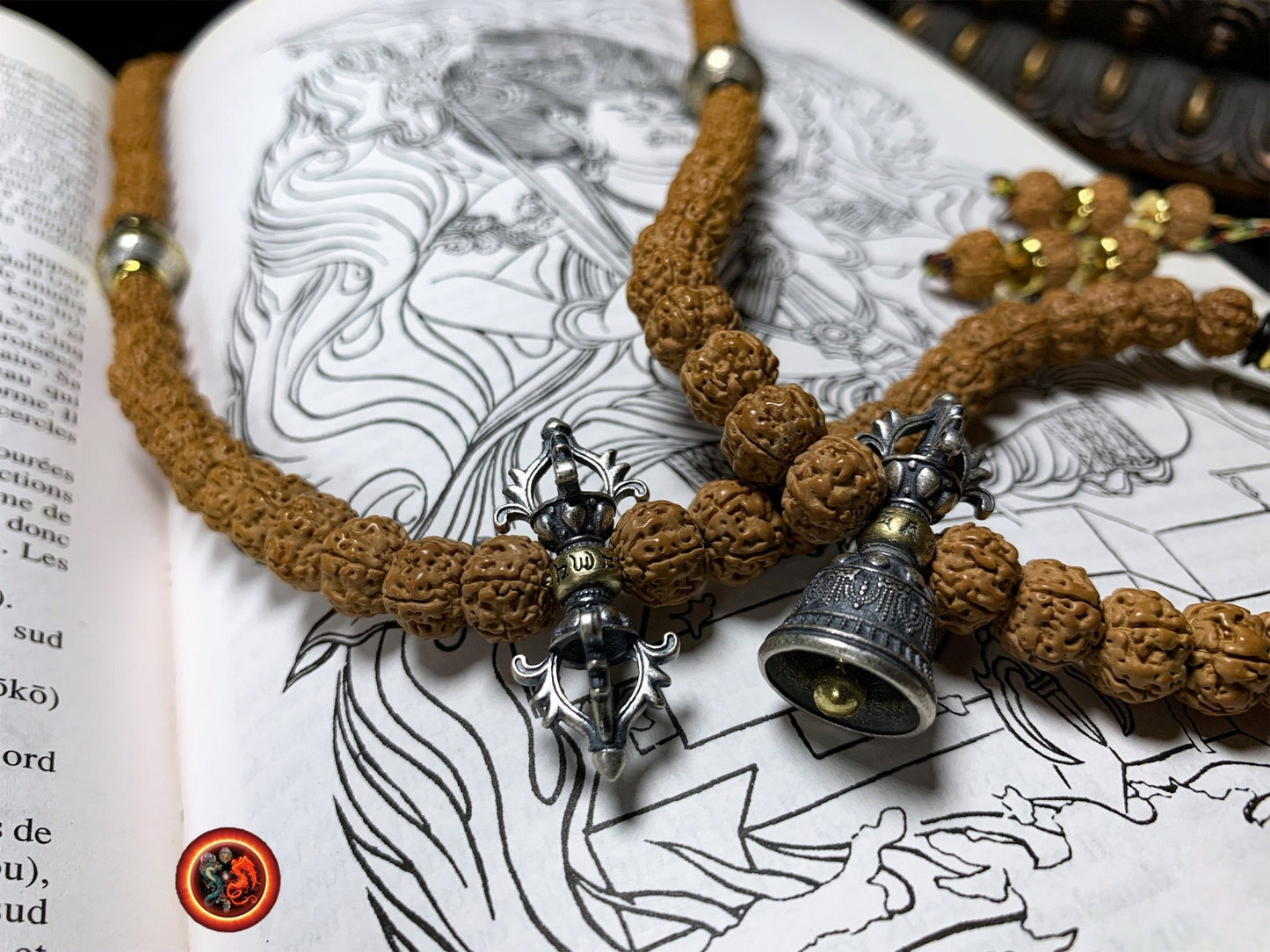 Mala en Rudraksha- 108 graines- artisanal