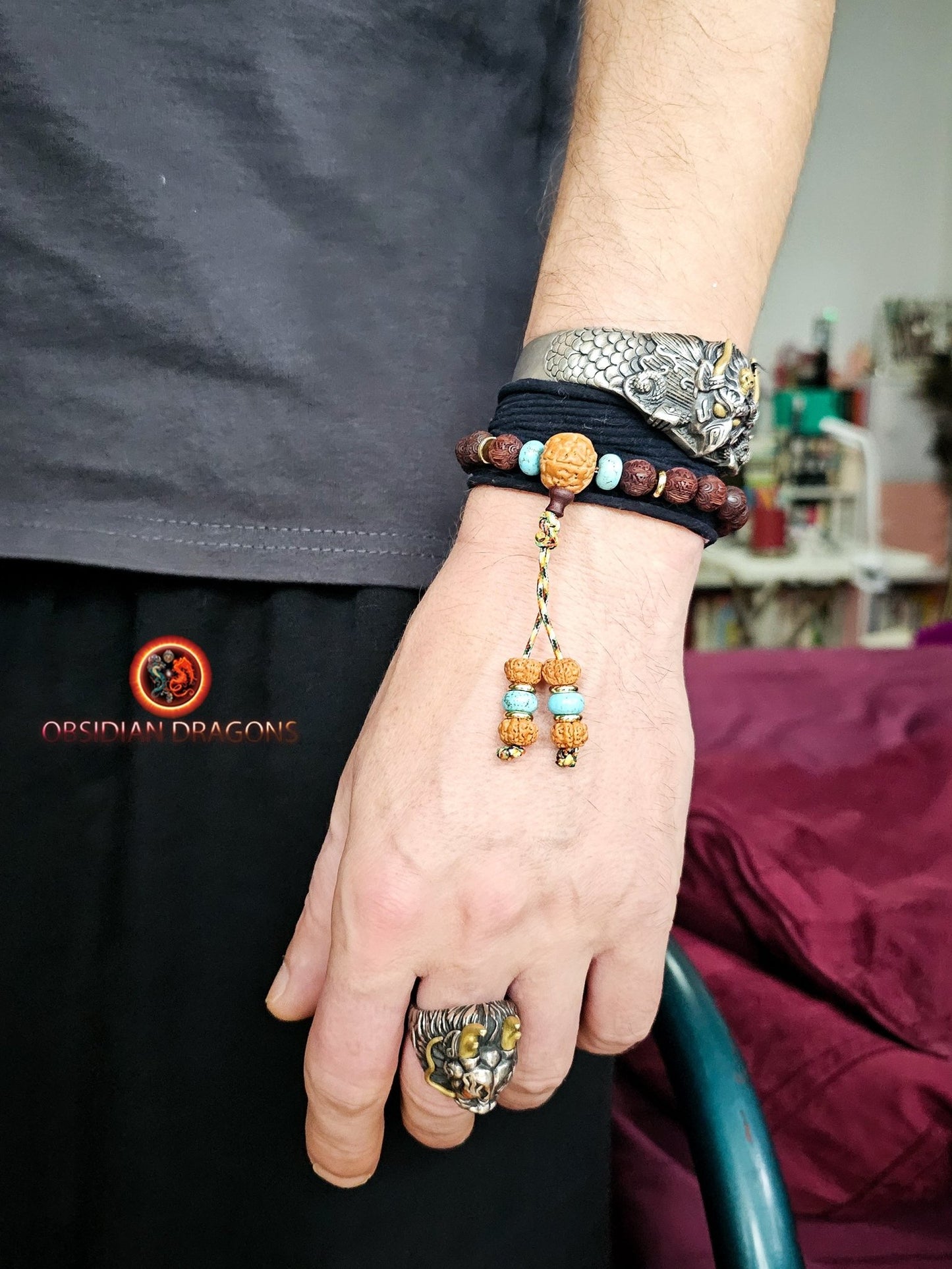 Mala de poignet- Bracelet de prière tibétain
