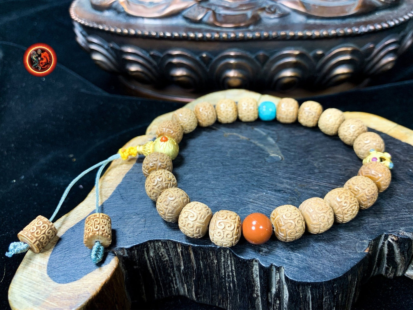 Mala de poignet en santal exceptionnel- pratiques bouddhistes