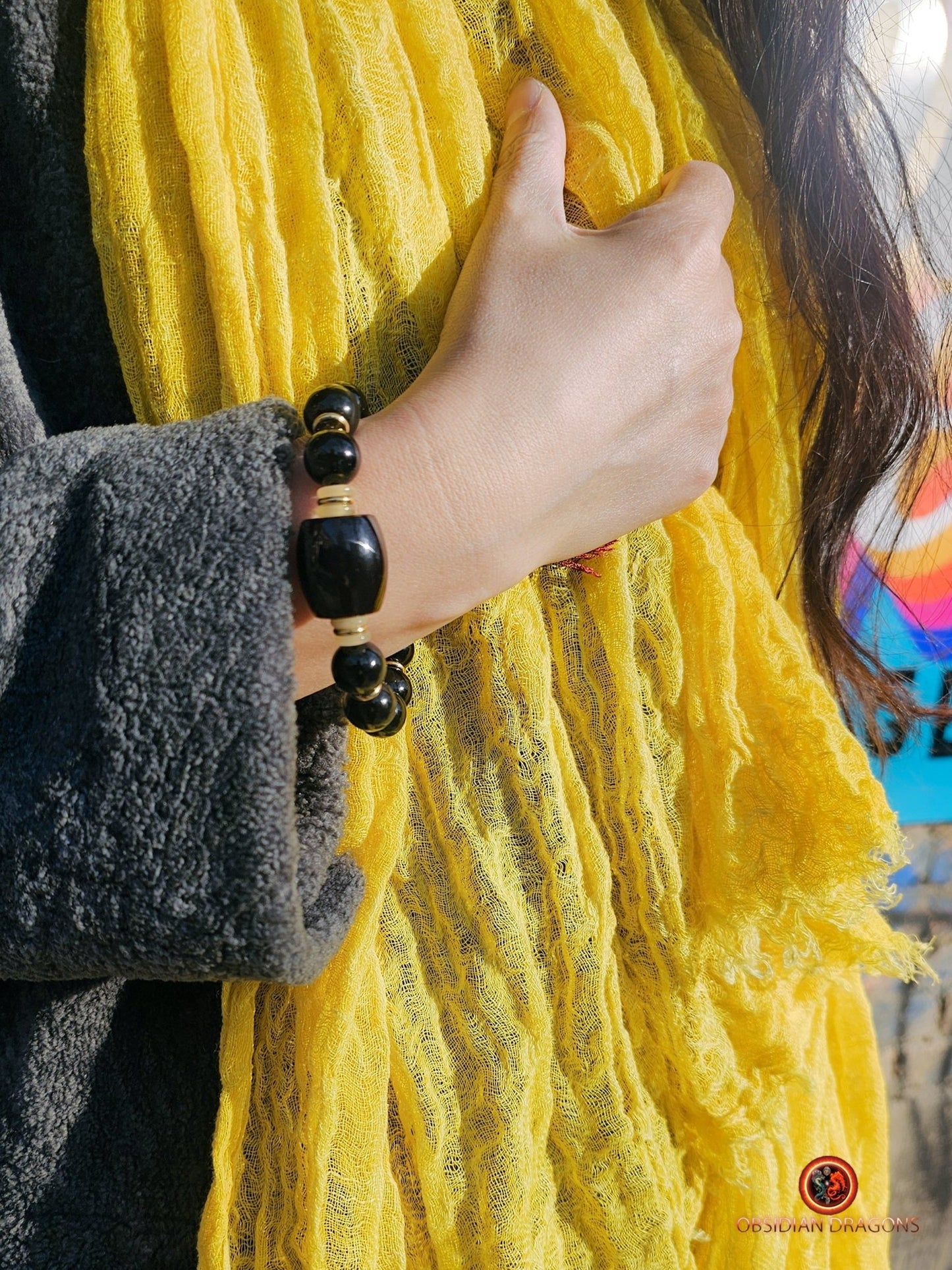 Bracelet en obsidienne oeil céleste- Dragon | obsidian dragons