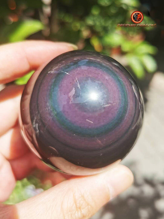 Sphère en obsidienne œil céleste - Unique - rare