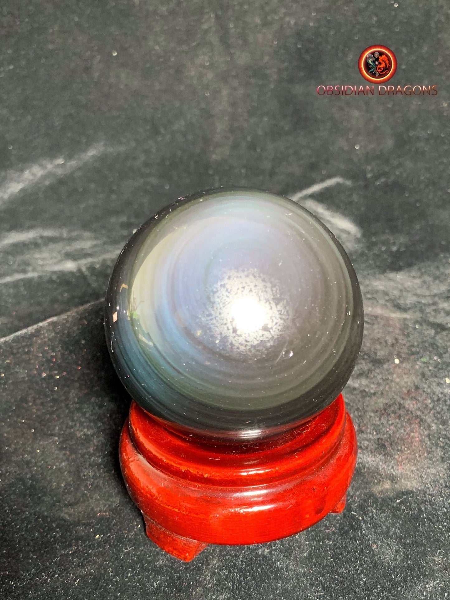 Sphère en obsidienne œil céleste - Unique - 6.60cm