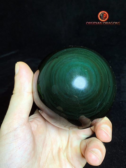 Grande sphère en obsidienne œil céleste - Unique - 8.09cm