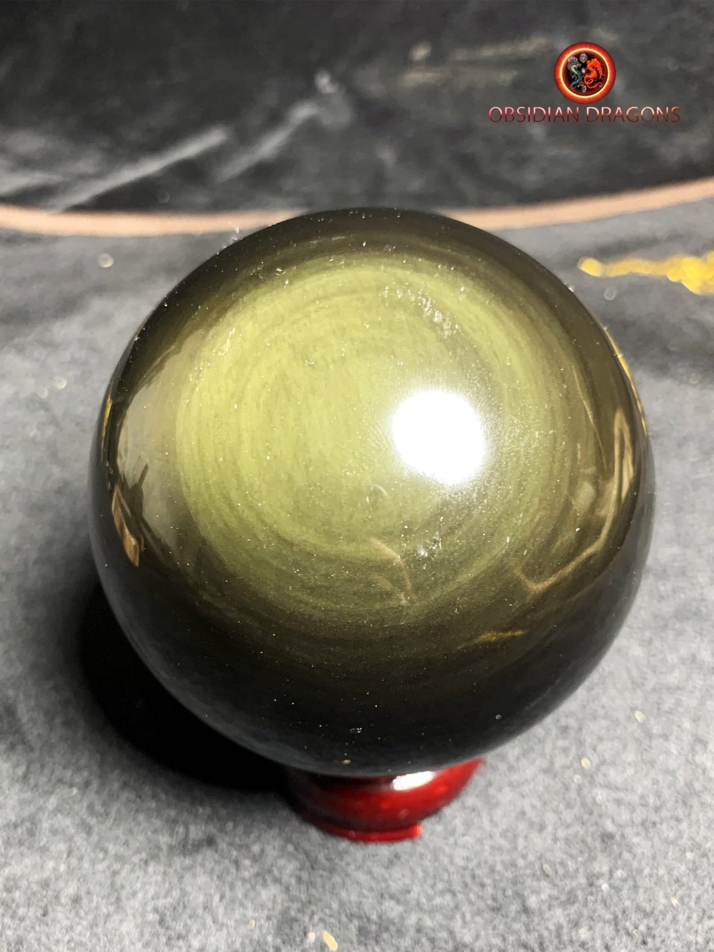 Sphère en obsidienne œil céleste - Unique - 8,20 cm