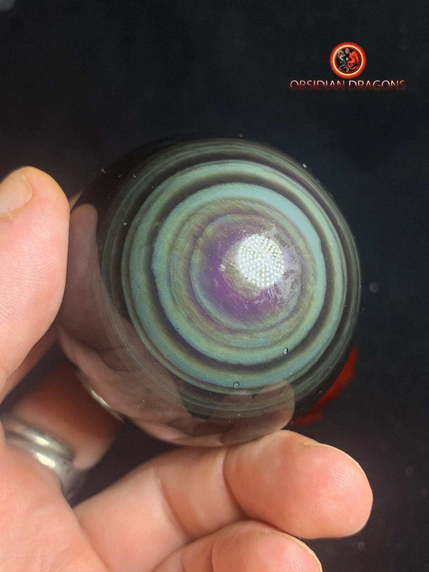Sphère en obsidienne œil céleste - Unique - 5.75cm