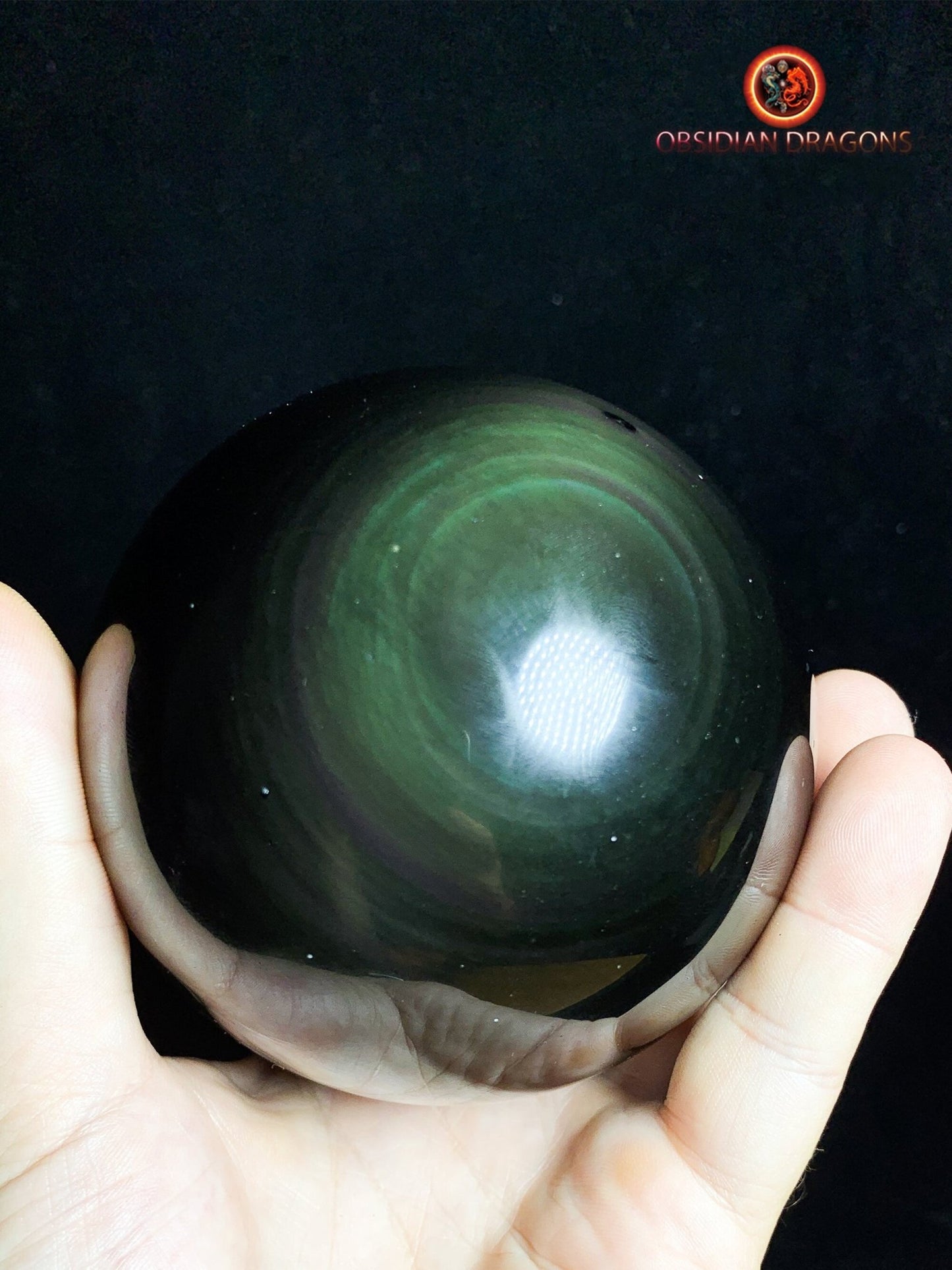 Sphère en obsidienne œil céleste - Unique - 6.50 cm