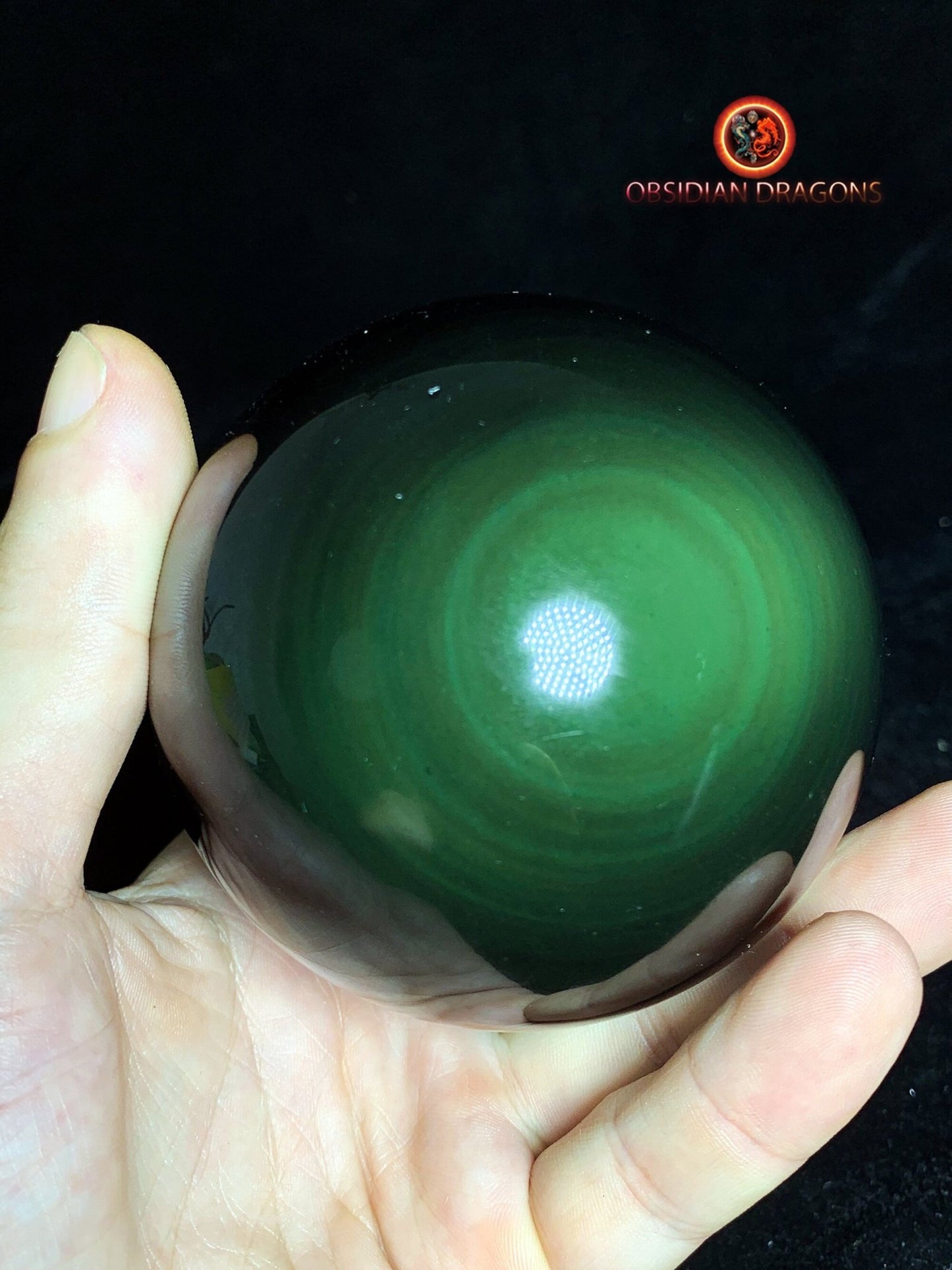 Sphère en obsidienne œil céleste - Unique - 8CM