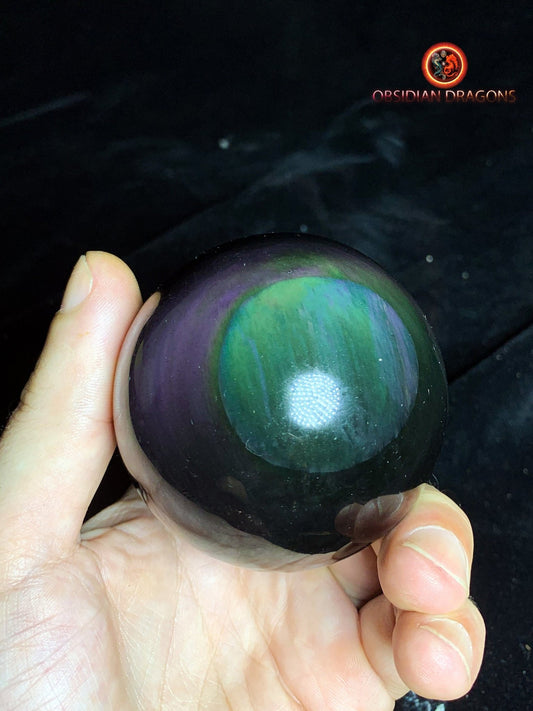 Sphère en obsidienne œil céleste - Unique - 6.78cm